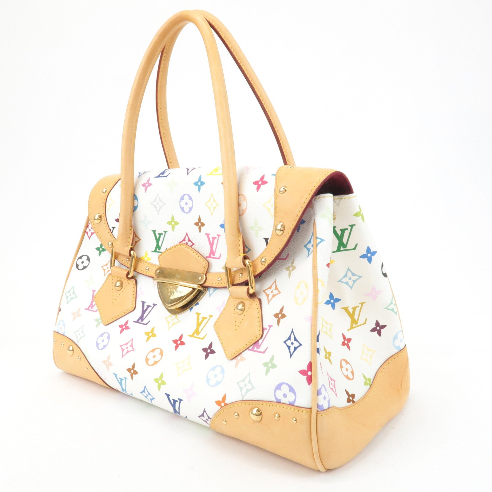 Louis Vuitton Monogram Multicolor Beverly GM Hand Bag Blanc M40201 Used