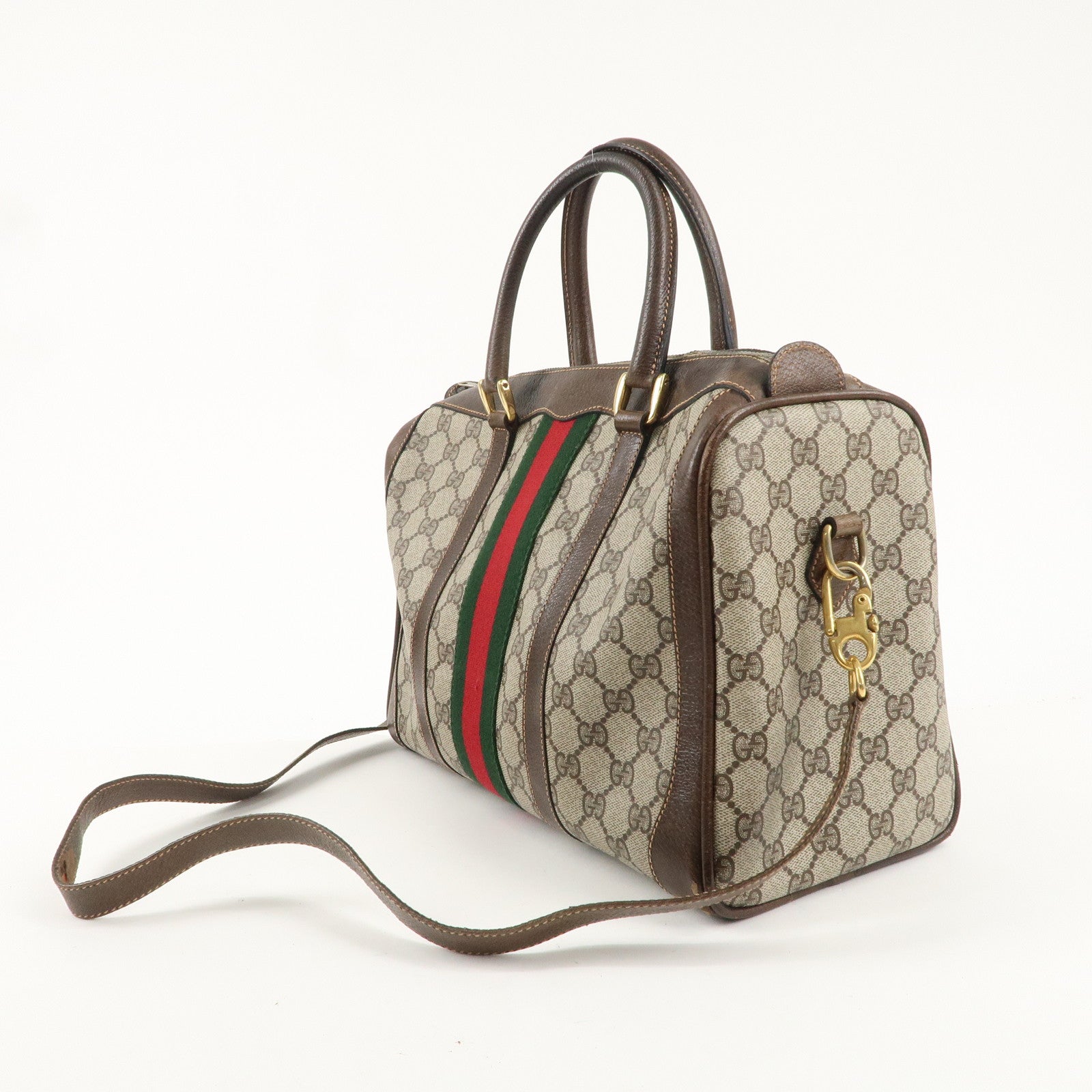 GUCCI Old Gucci Sherry GG Plus Leather 2WAY Boston 40.02.606.33