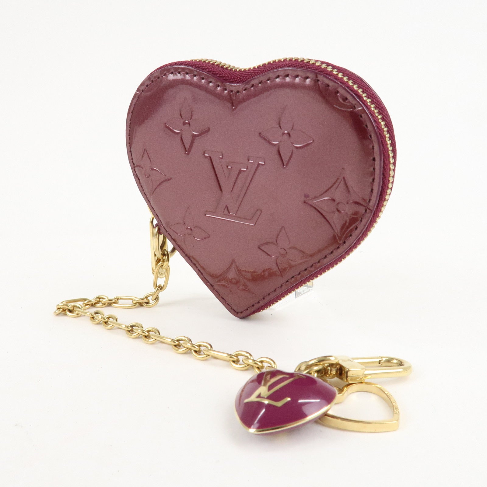 Louis Vuitton Monogram Vernis Porte Monnaie Coeur Coin Case M91480