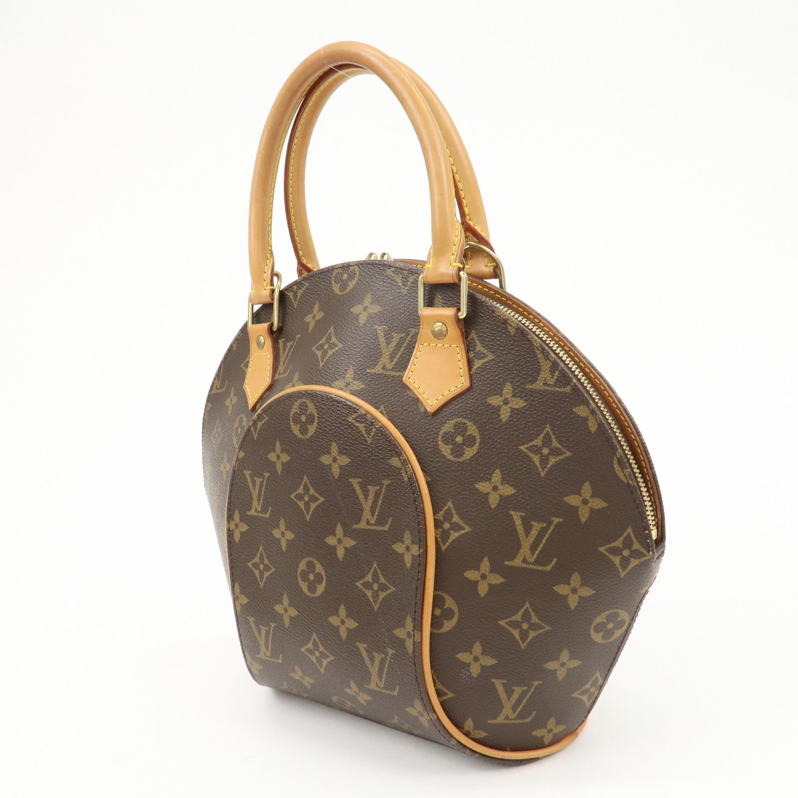 Louis Vuitton Monogram Ellipse MM Hand Bag Brown M51127 Used