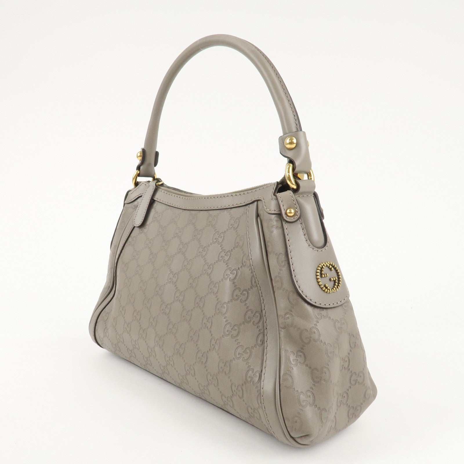 GUCCI Guccissima Scarlet Guccissima Leather Shoulder Bag 282298 Used