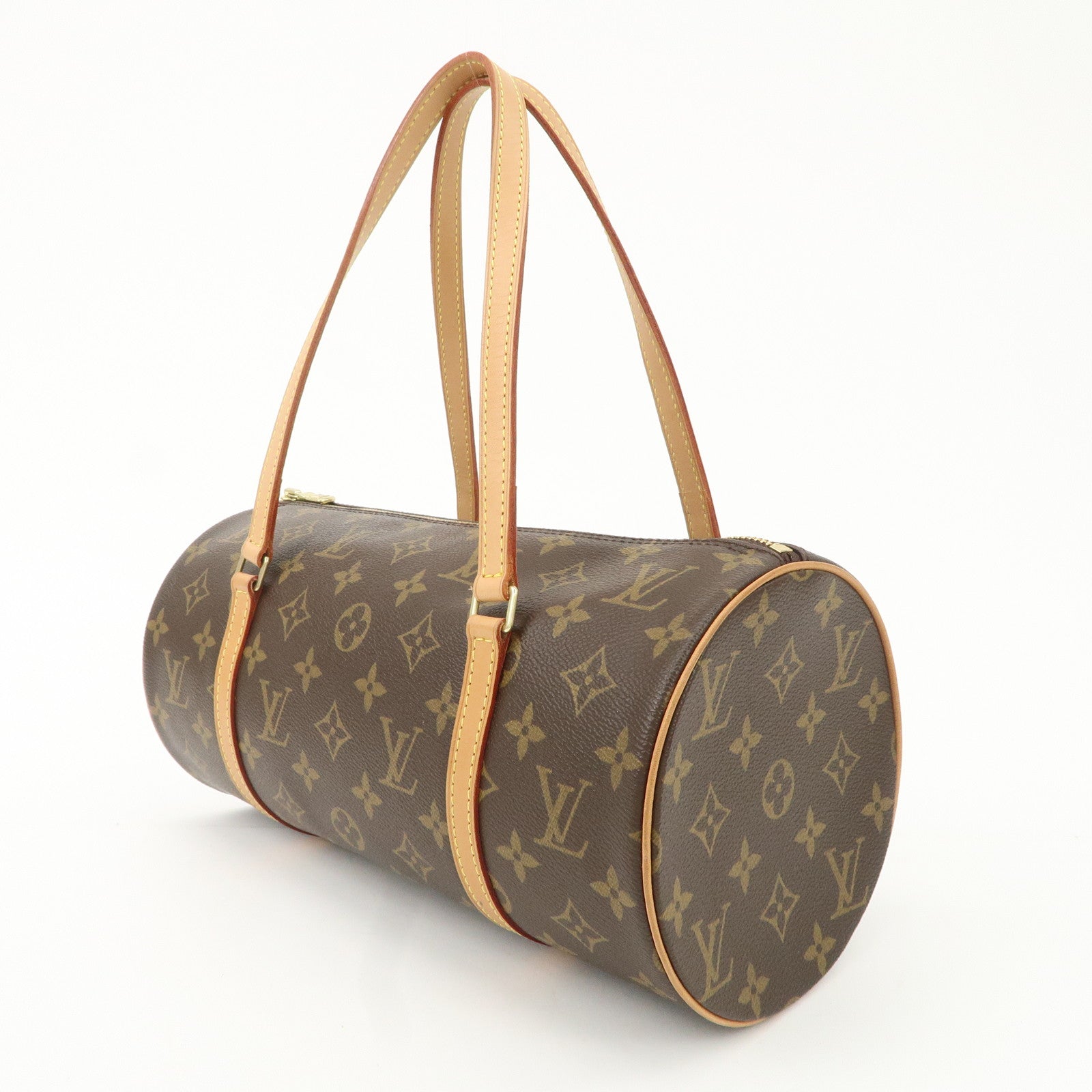 Louis Vuitton Monogram Papillon 30 Hand Bag Brown M51385 Used