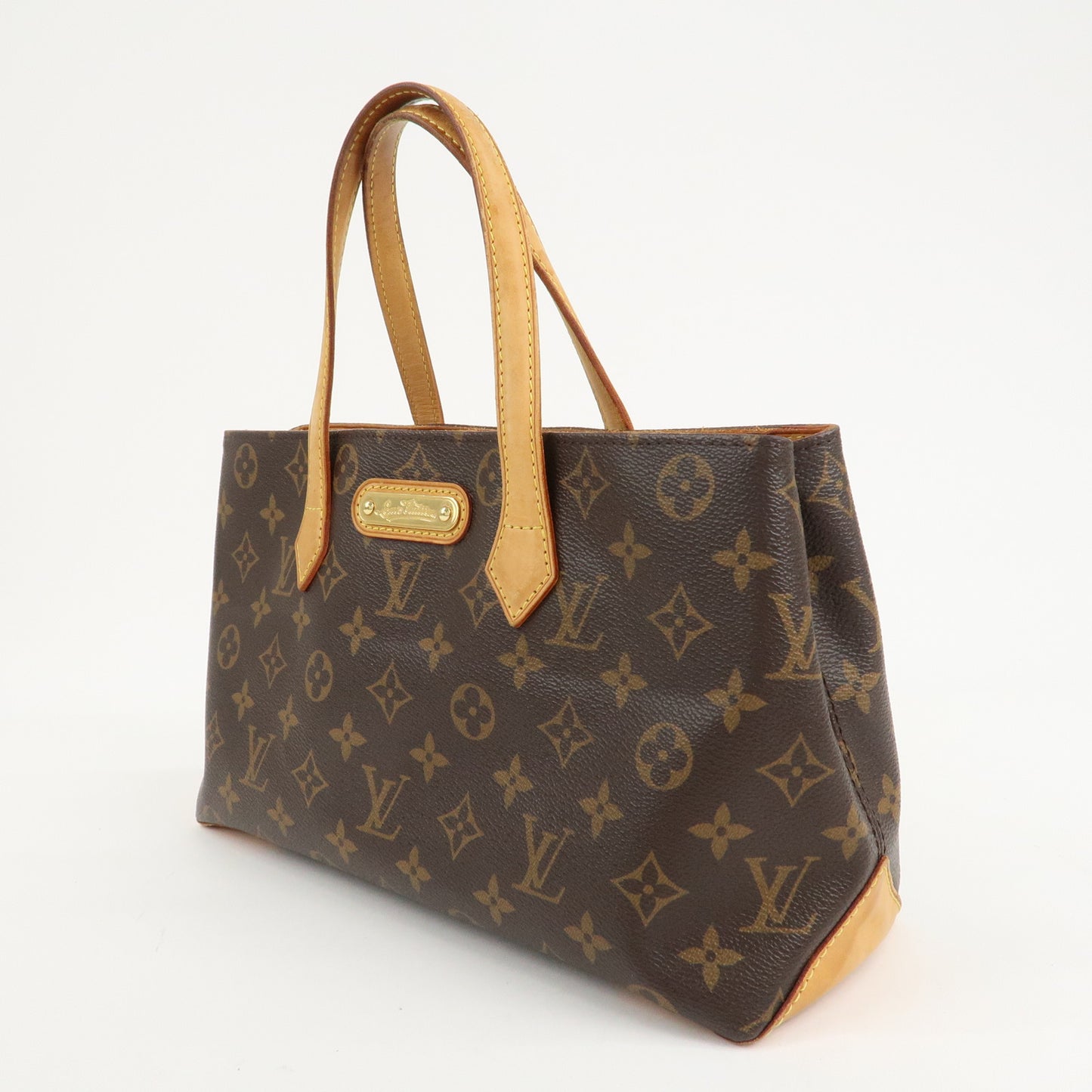 Louis Vuitton Monogram Wilshire PM Hand Bag Brown M45643