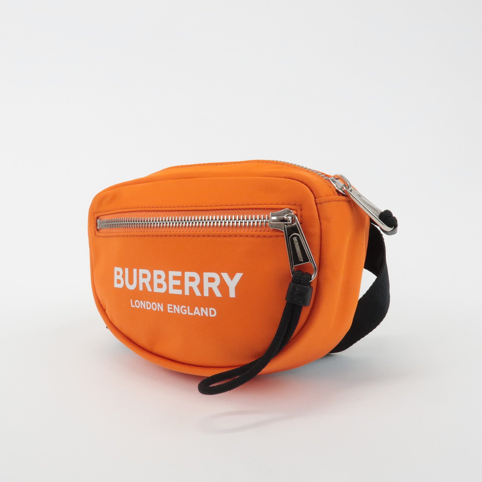 BURBERRY London Nylon Leather Waist Bag Crossbody Bag Orange