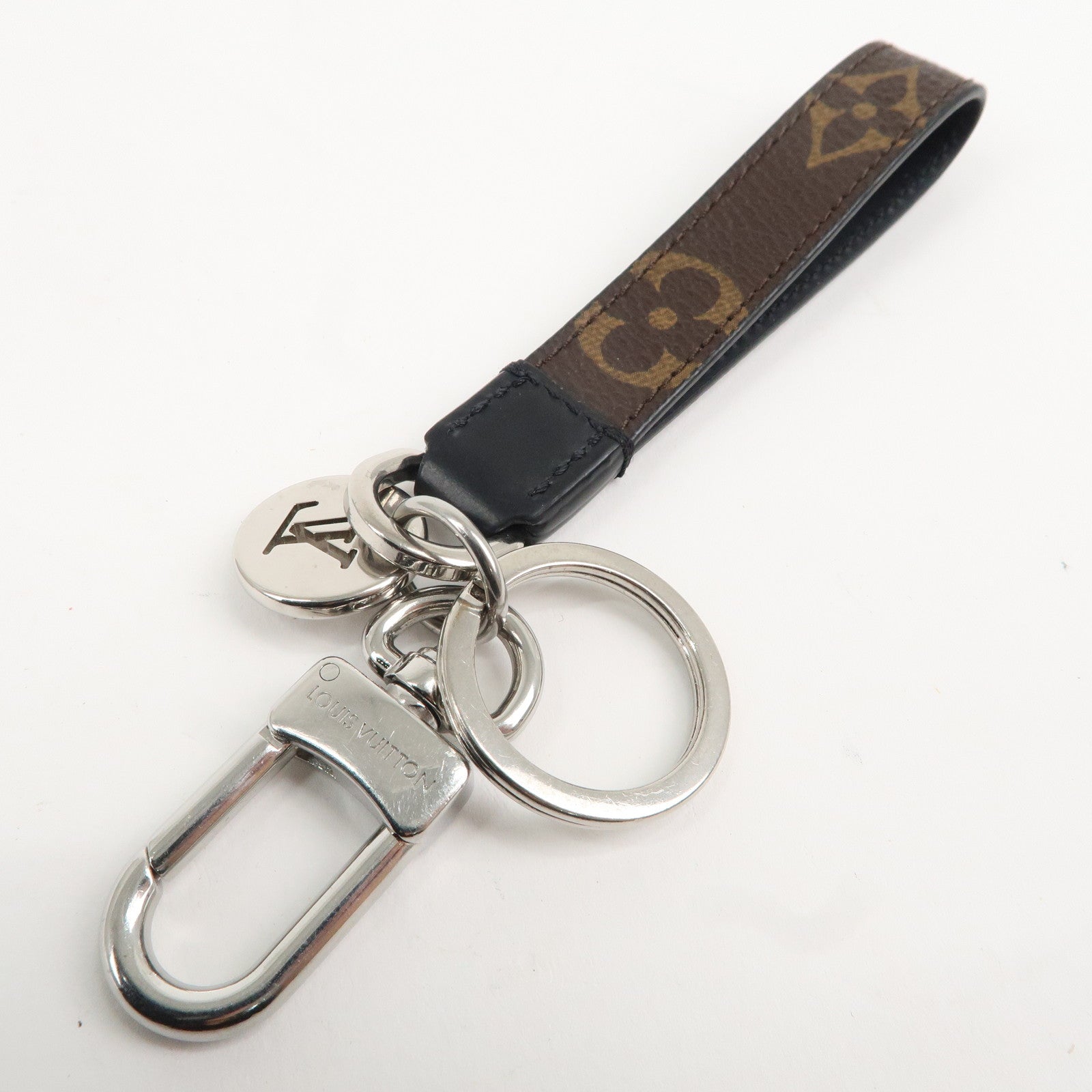 Louis Vuitton Monogram Slim Dragonne Key Holder Bag Charm M00853