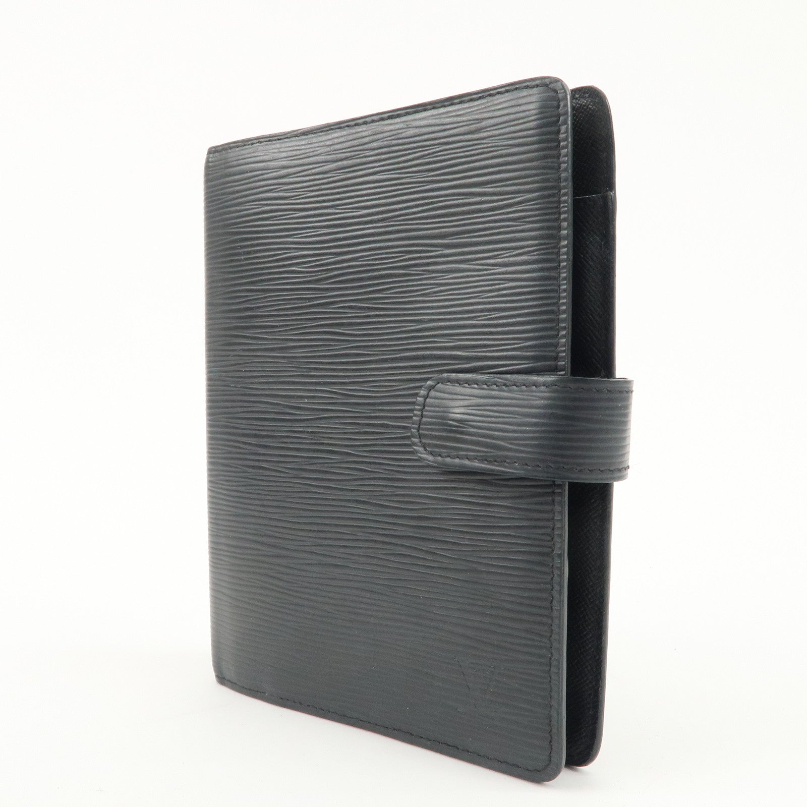 Louis Vuitton Epi Leather Agenda MM Planner Cover Noir R20042