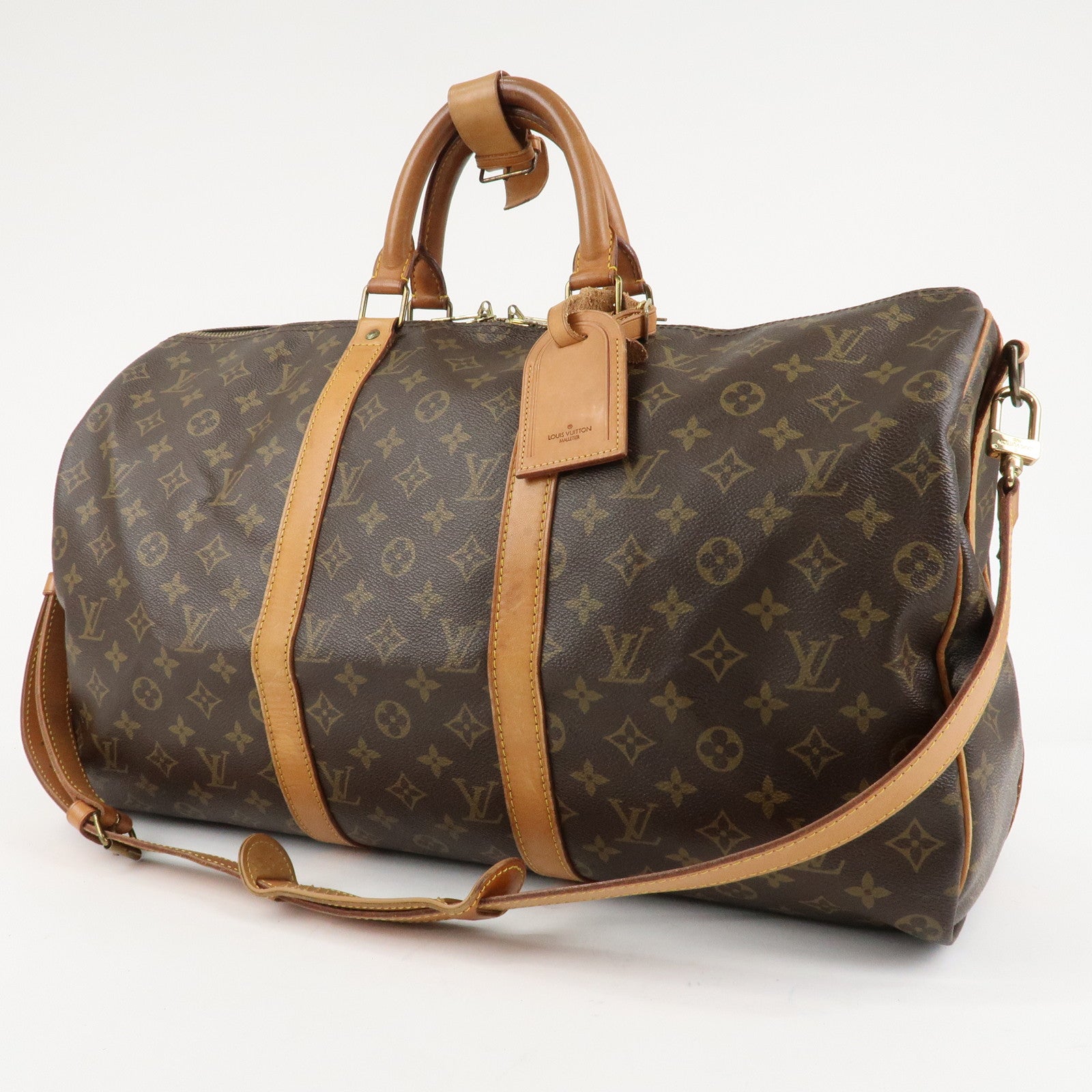 Louis Vuitton Monogram Keep All Bandouliere 50 Boston Bag M41416