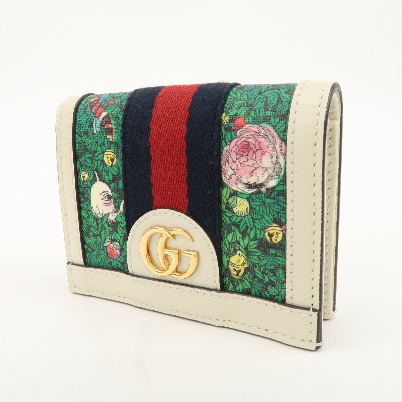 GUCCI Ophidia Leather Compact Wallet Yoko Higuchi 523155