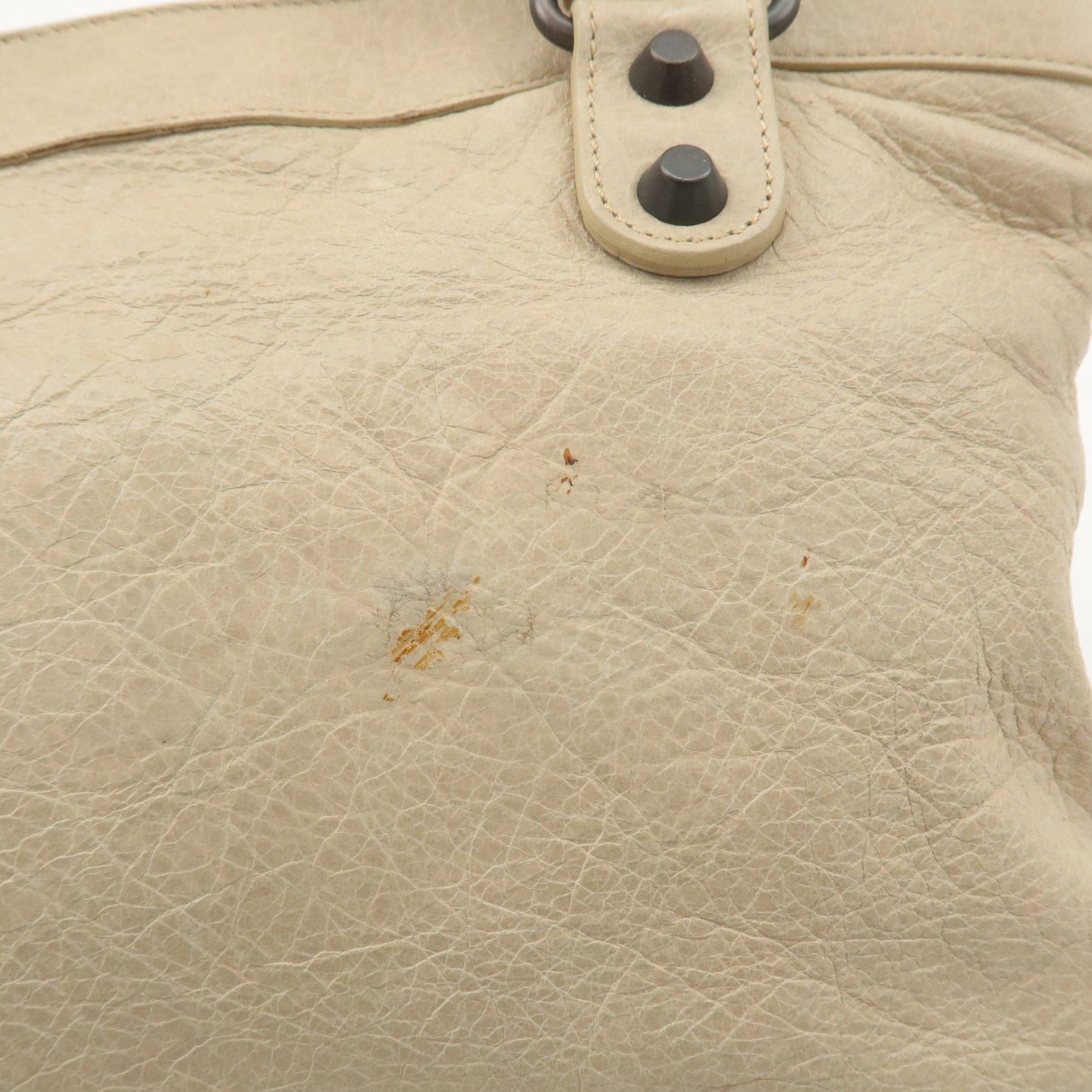 BALENCIAGA The First Leather 2Way Bag Hand Bag Ivory 103208