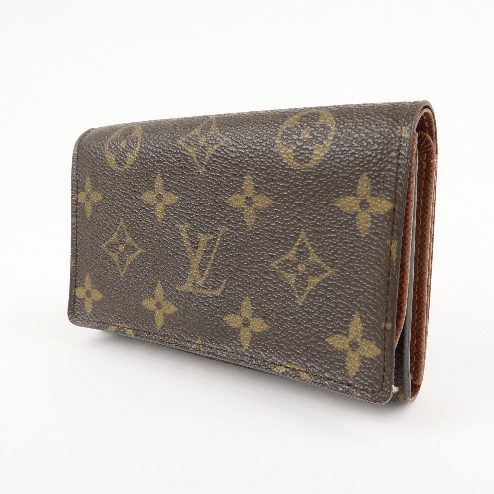 Louis Vuitton Monogram Porte Monnaie Billets Tresor Wallet M61730 Used