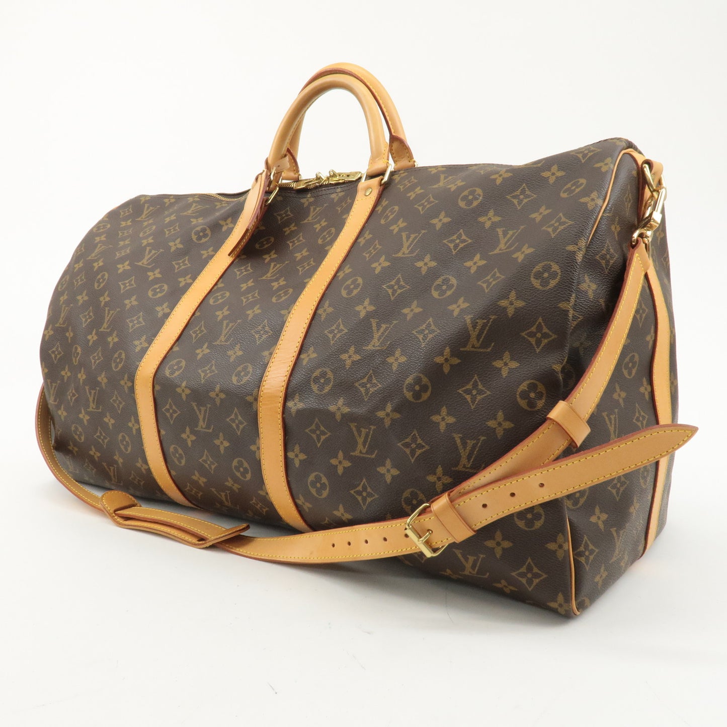 Louis Vuitton Monogram Keep All Bandouliere 60 Bag Brown M41412