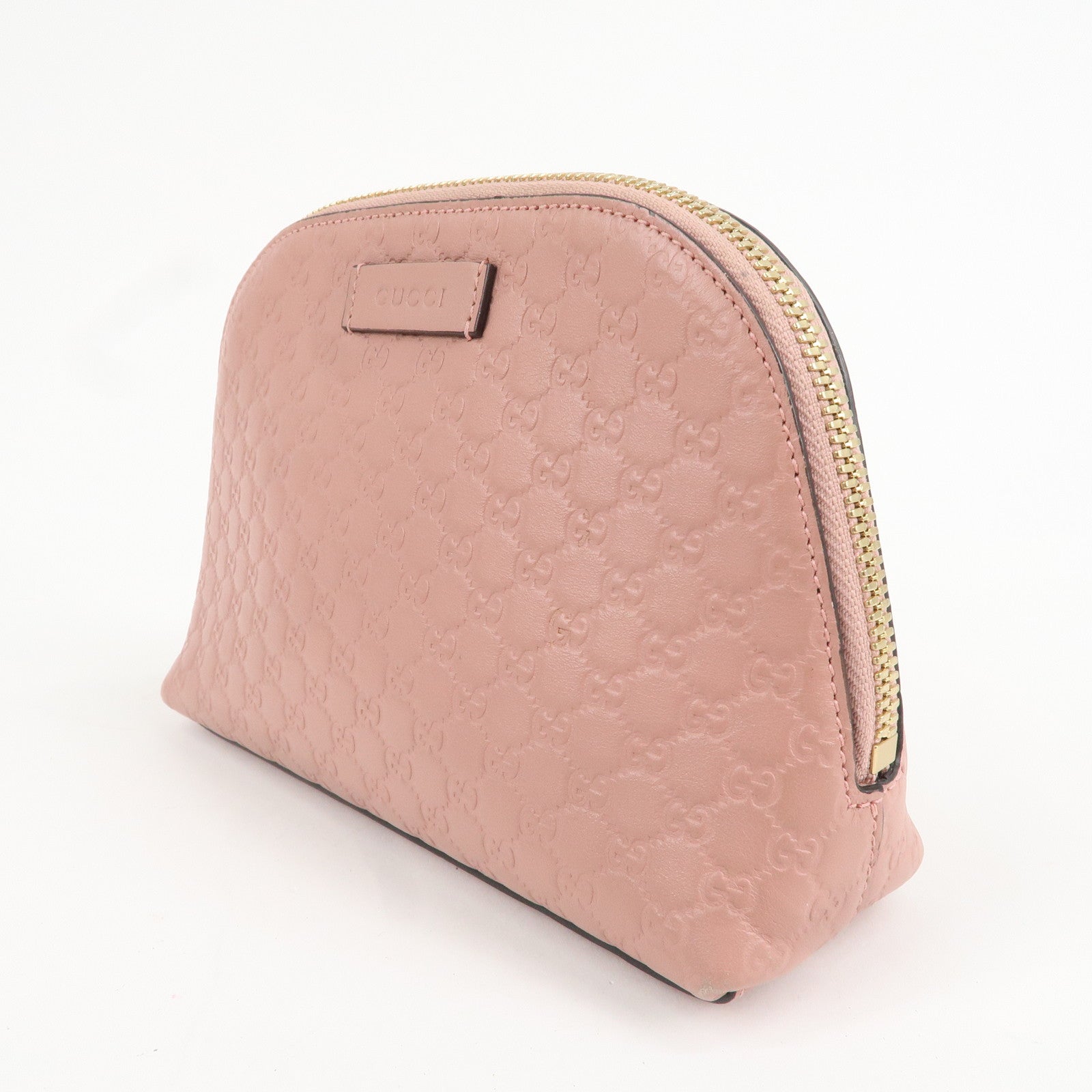 GUCCI Micro Guccissima Leather Cosmetic Pouch Pink 449893