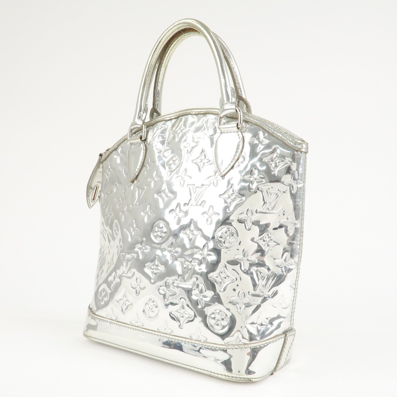 Louis Vuitton Monogram Miroir Lock It Hand Bag Silver M95449