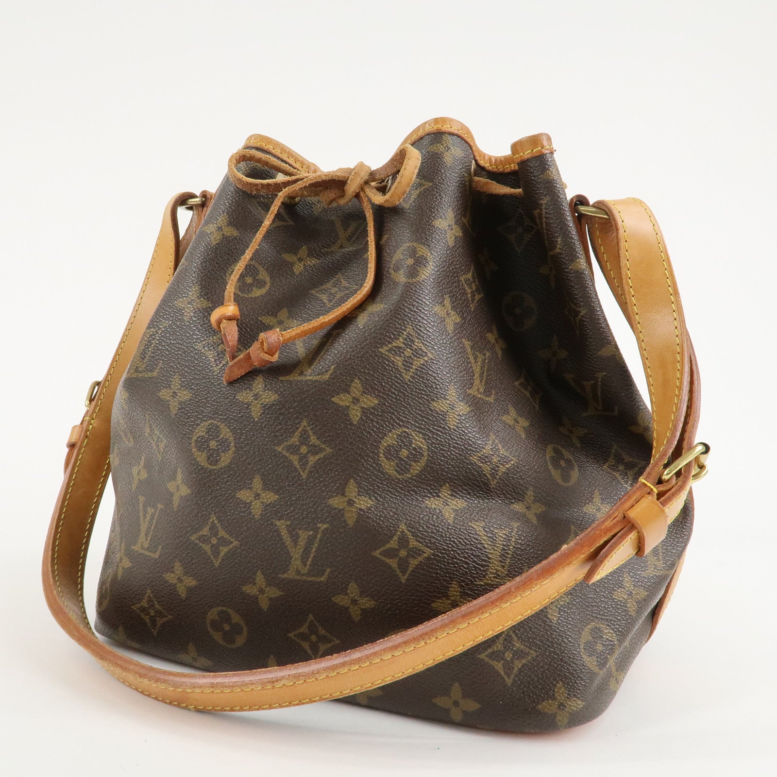 Louis Vuitton Monogram Petit Noe Shoulder Bag Brown M42226 Used