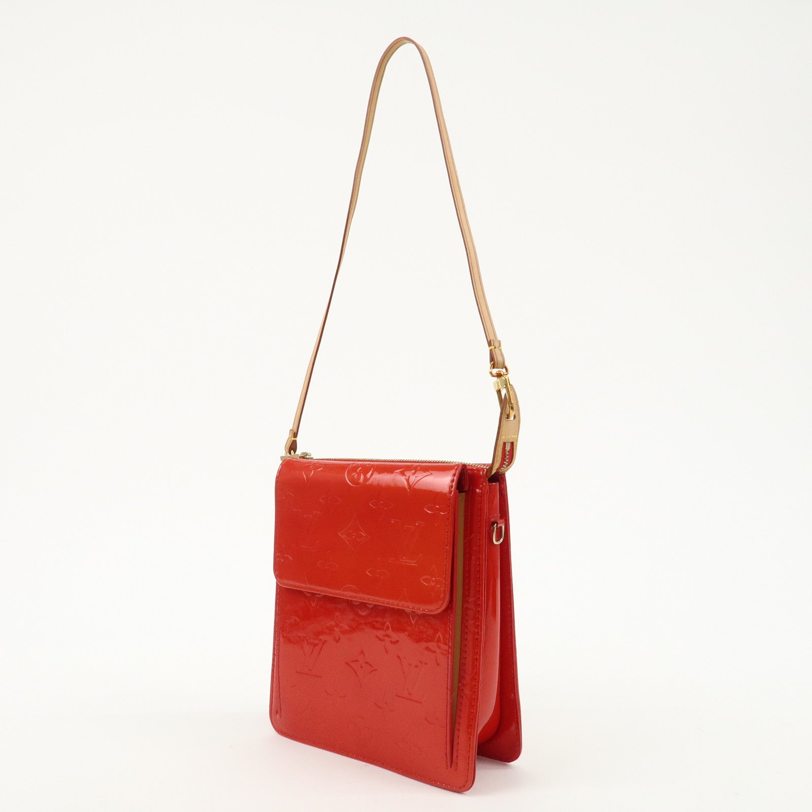 Louis Vuitton Monogram Vernis Motto Shoulder Bag Rouge M91137