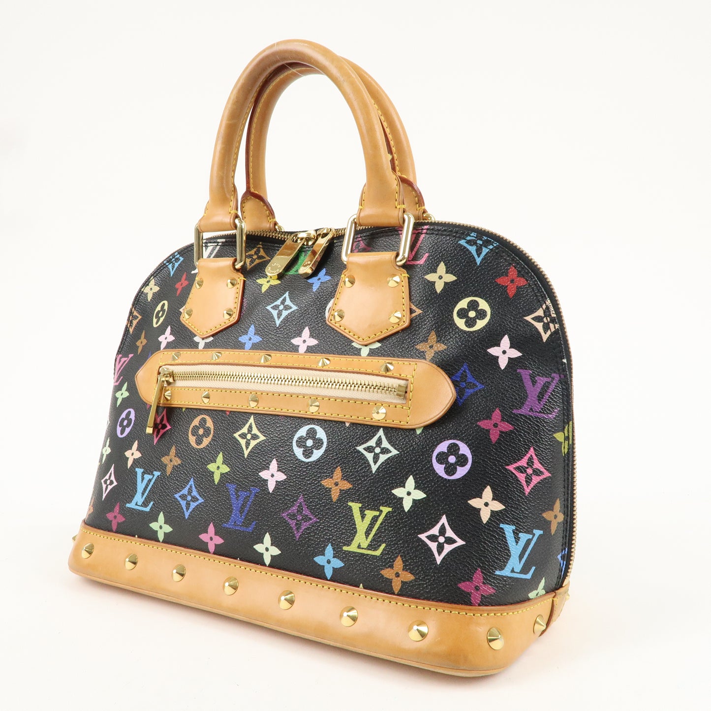 Louis Vuitton Monogram Multi Color Alma Hand Bag Noir M92646
