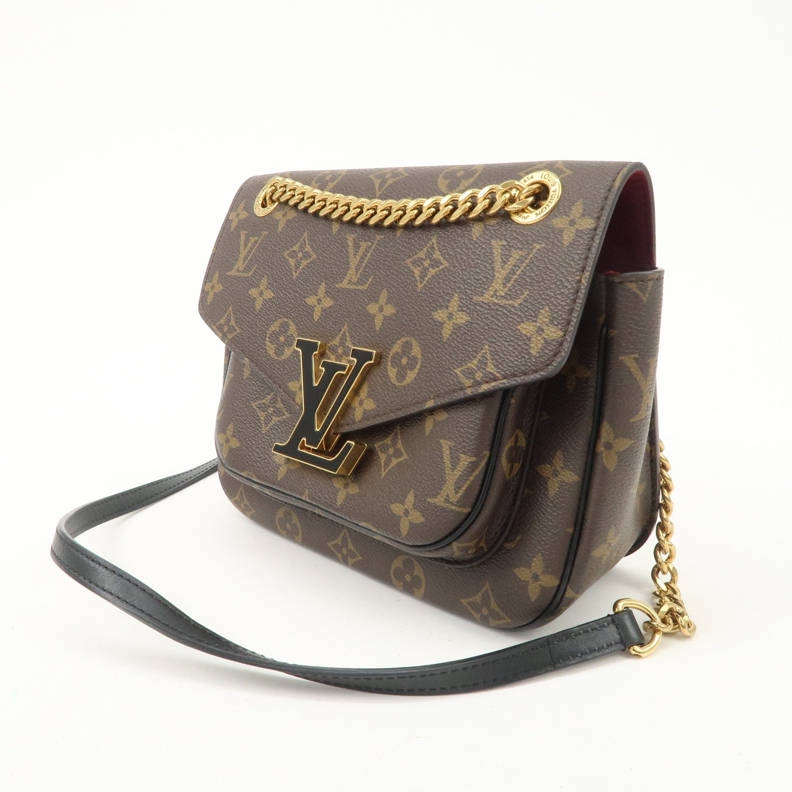 Louis Vuitton Monogram Passy Crossbody Chain Shoulder Bag M45592 Used