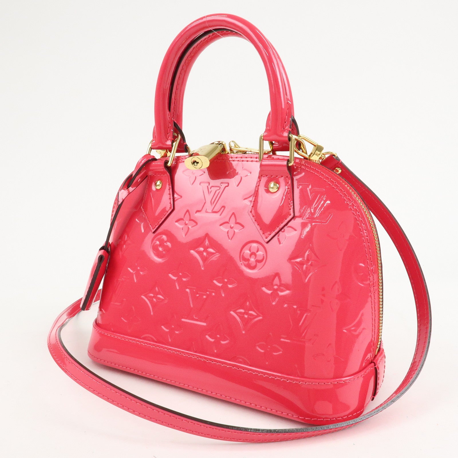 Louis Vuitton Monogram Vernis Alma BB 2Way Bag Rose Indien M91771