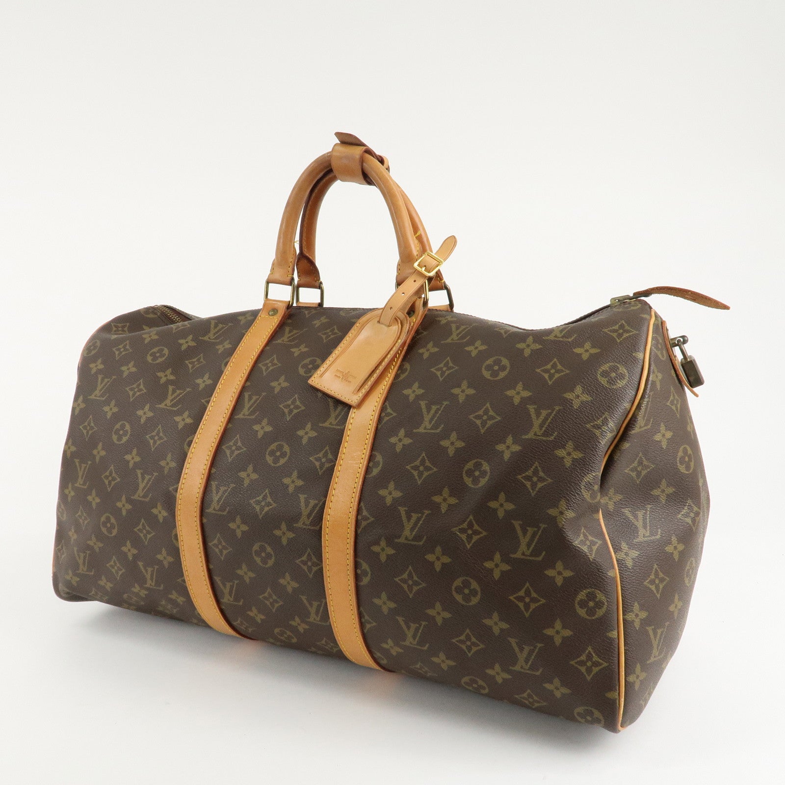 Louis Vuitton Monogram Keep All 50 Bag Boston Bag Brown M41426