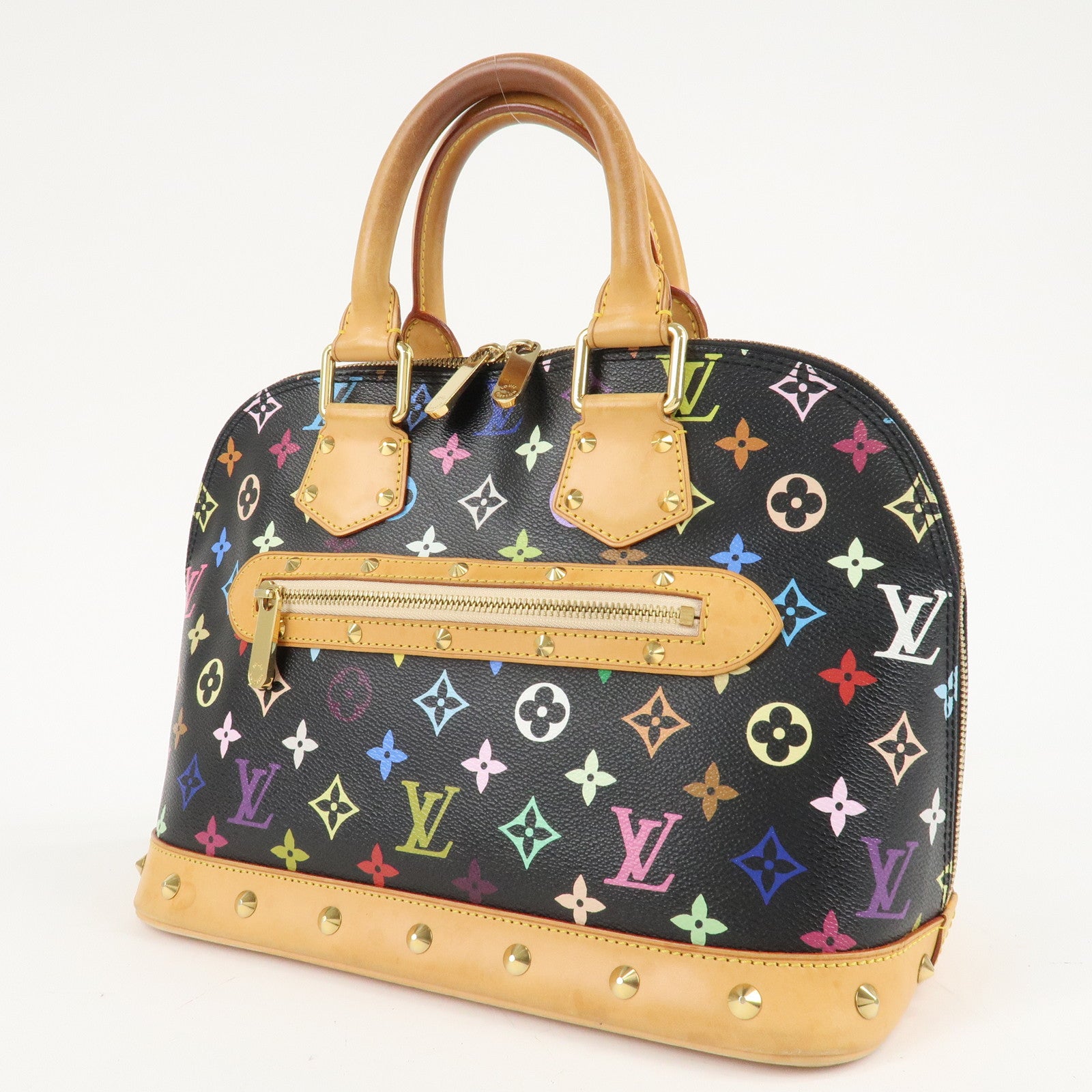 Louis Vuitton Monogram Multi Color Alma Hand Bag Noir M92646