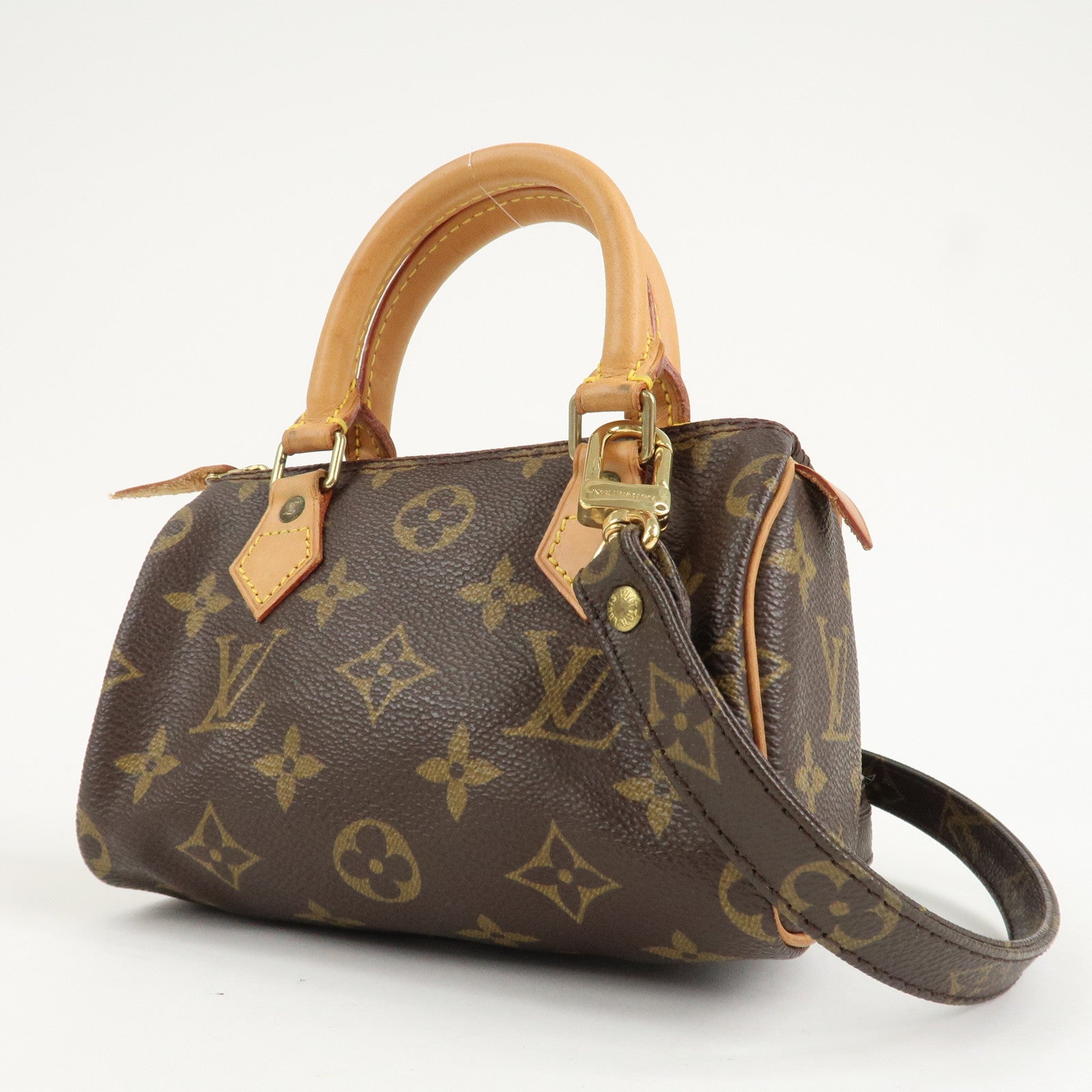 Louis Vuitton Monogram Mini Speedy & Strap M41534 J75010 Used