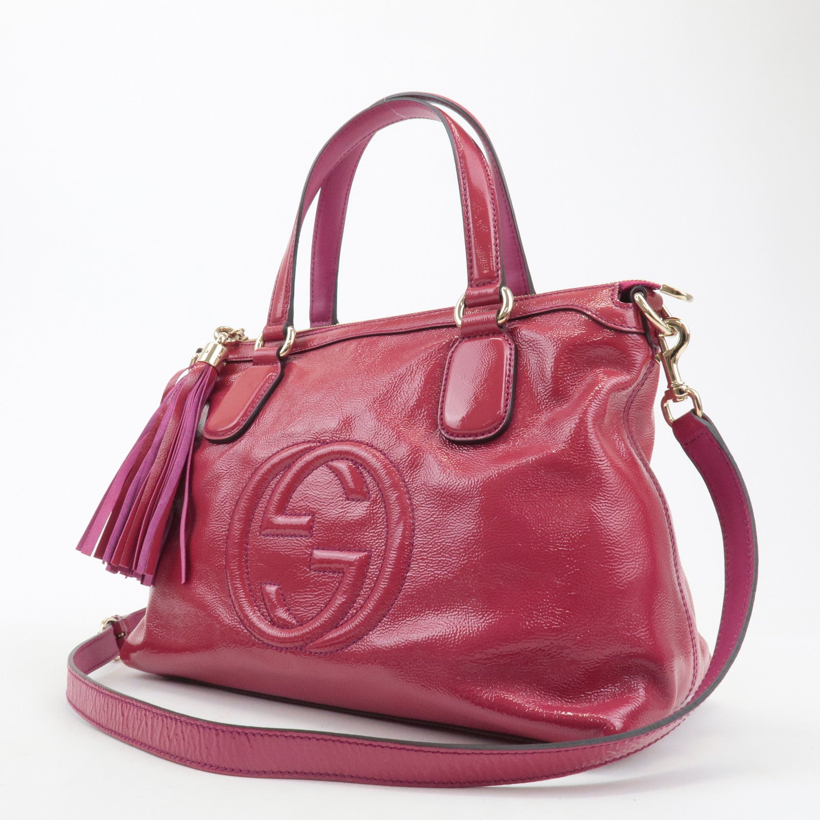 GUCCI Soho Patent Leather 2Way Bag Hand Bag 308362