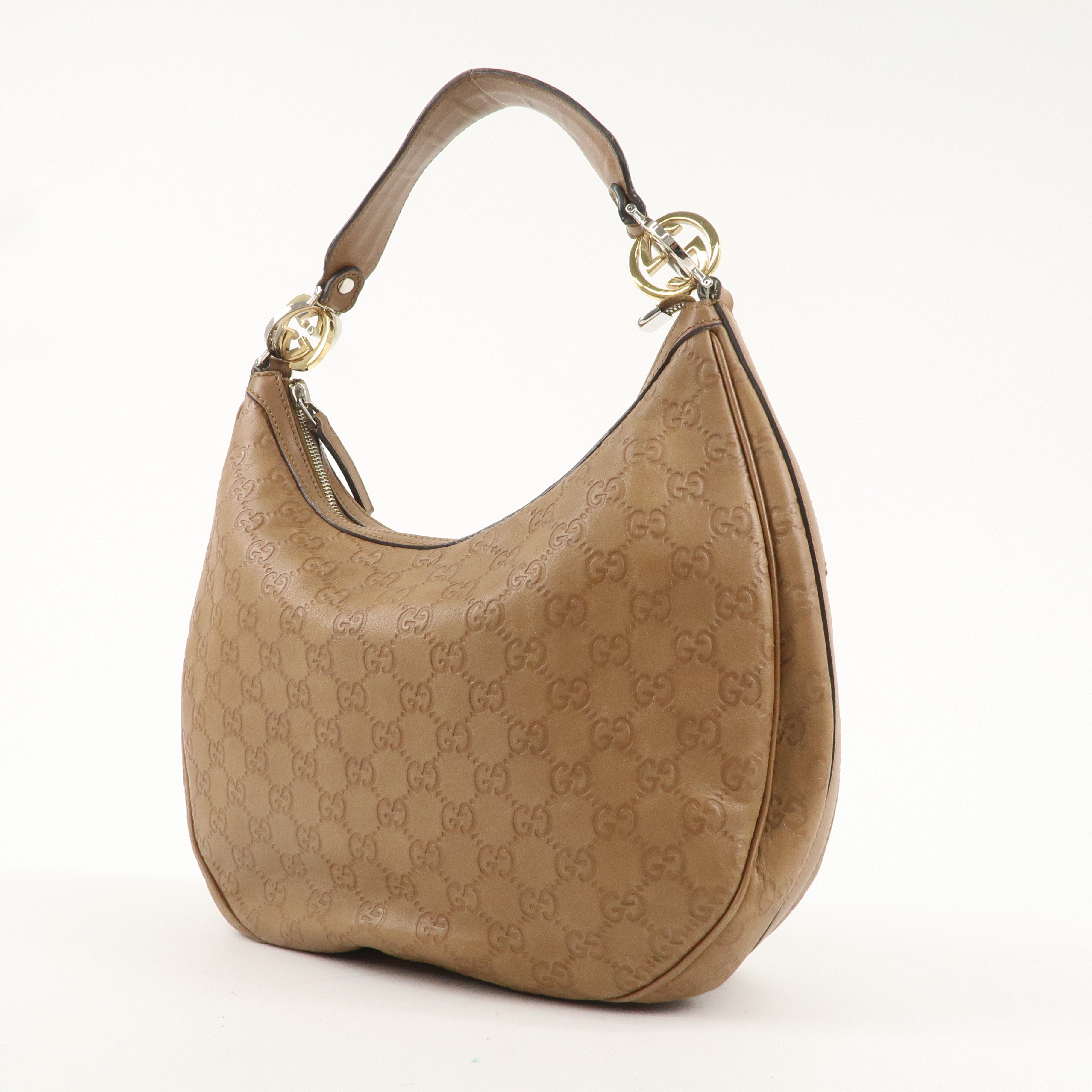 GUCCI GG Twins Guccissima Leather One Shoulder Bag 232962