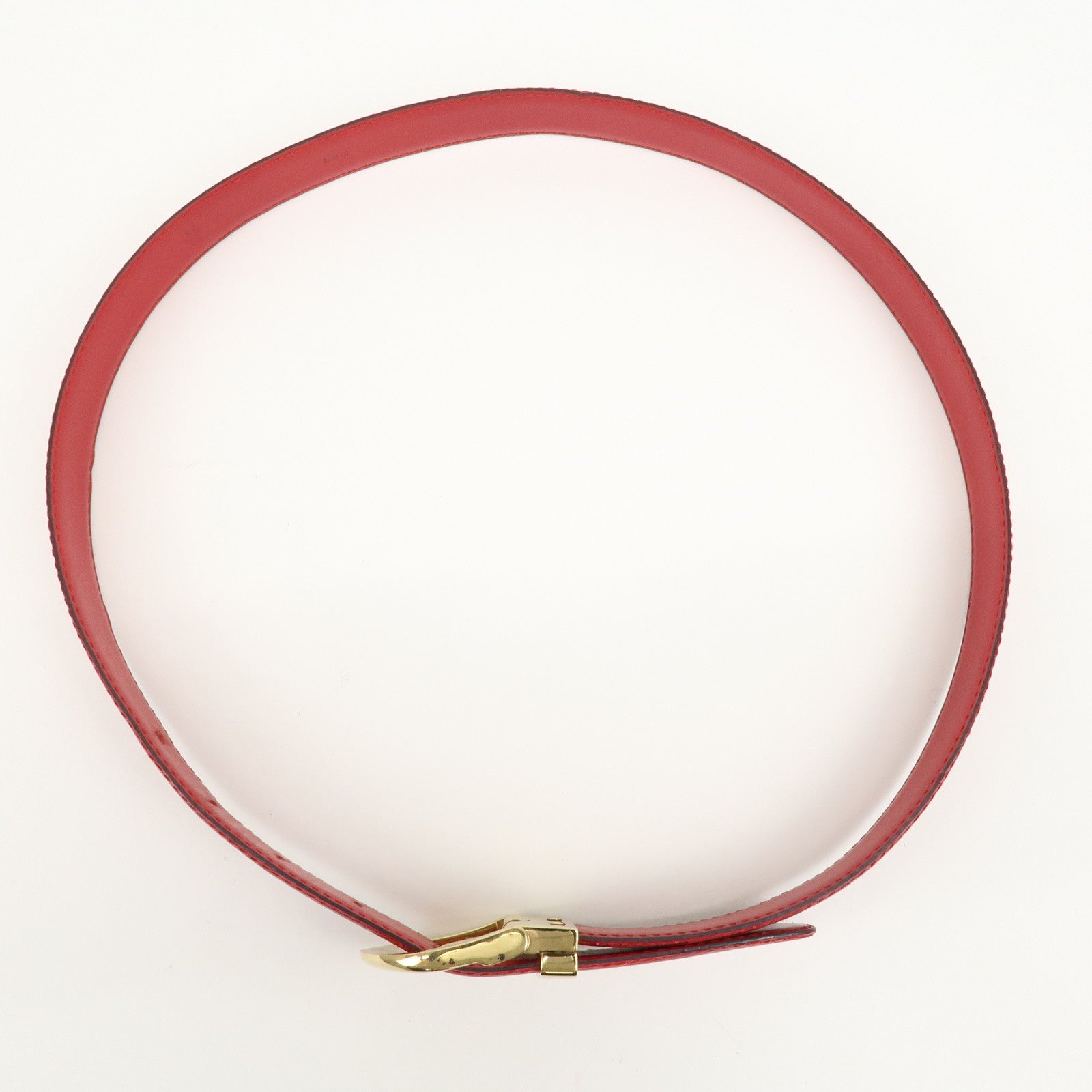 Louis Vuitton Epi Santulle Classic Belt 85/34 Red R15007