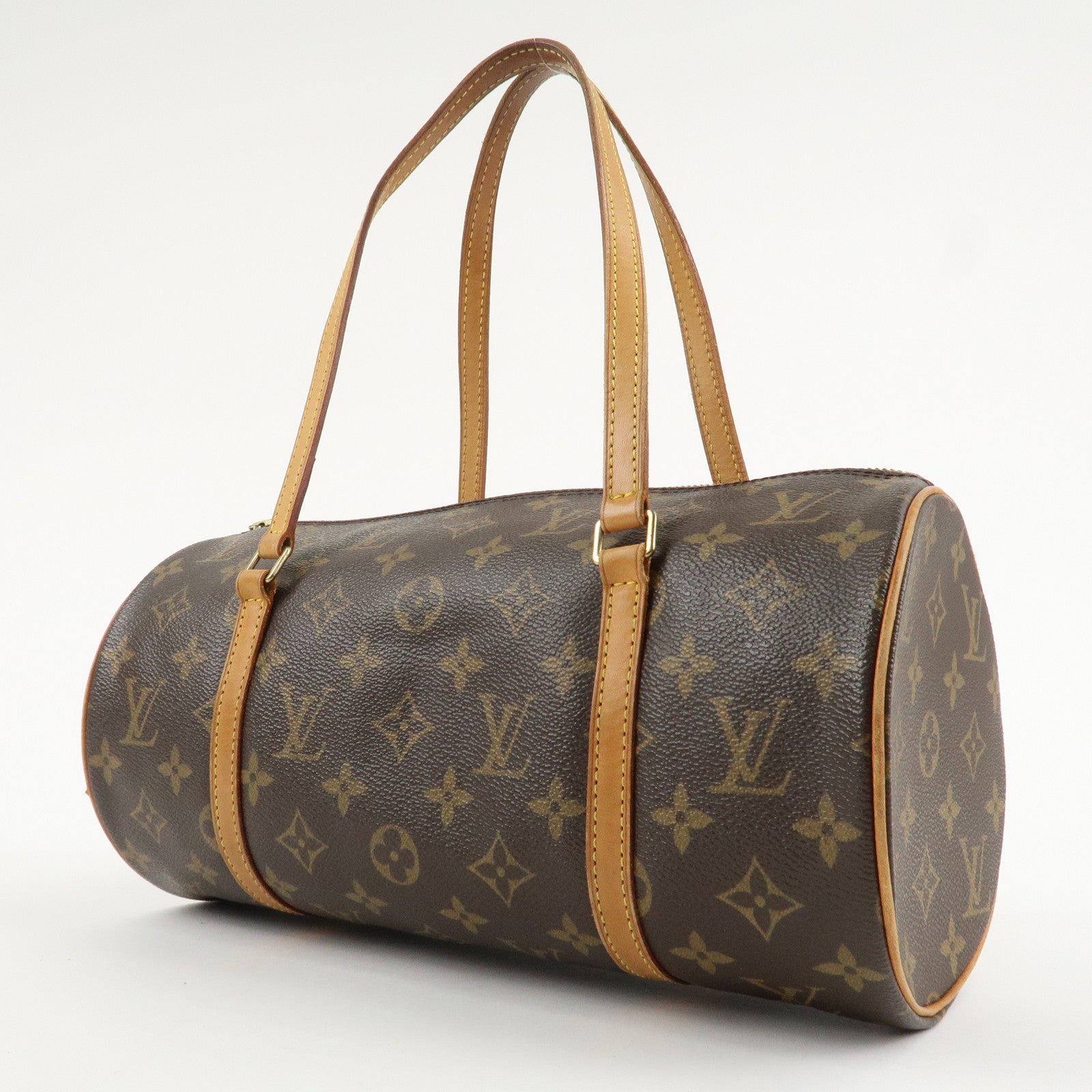 Louis Vuitton Monogram Papillon 30 Hand Bag Brown M51385 Used