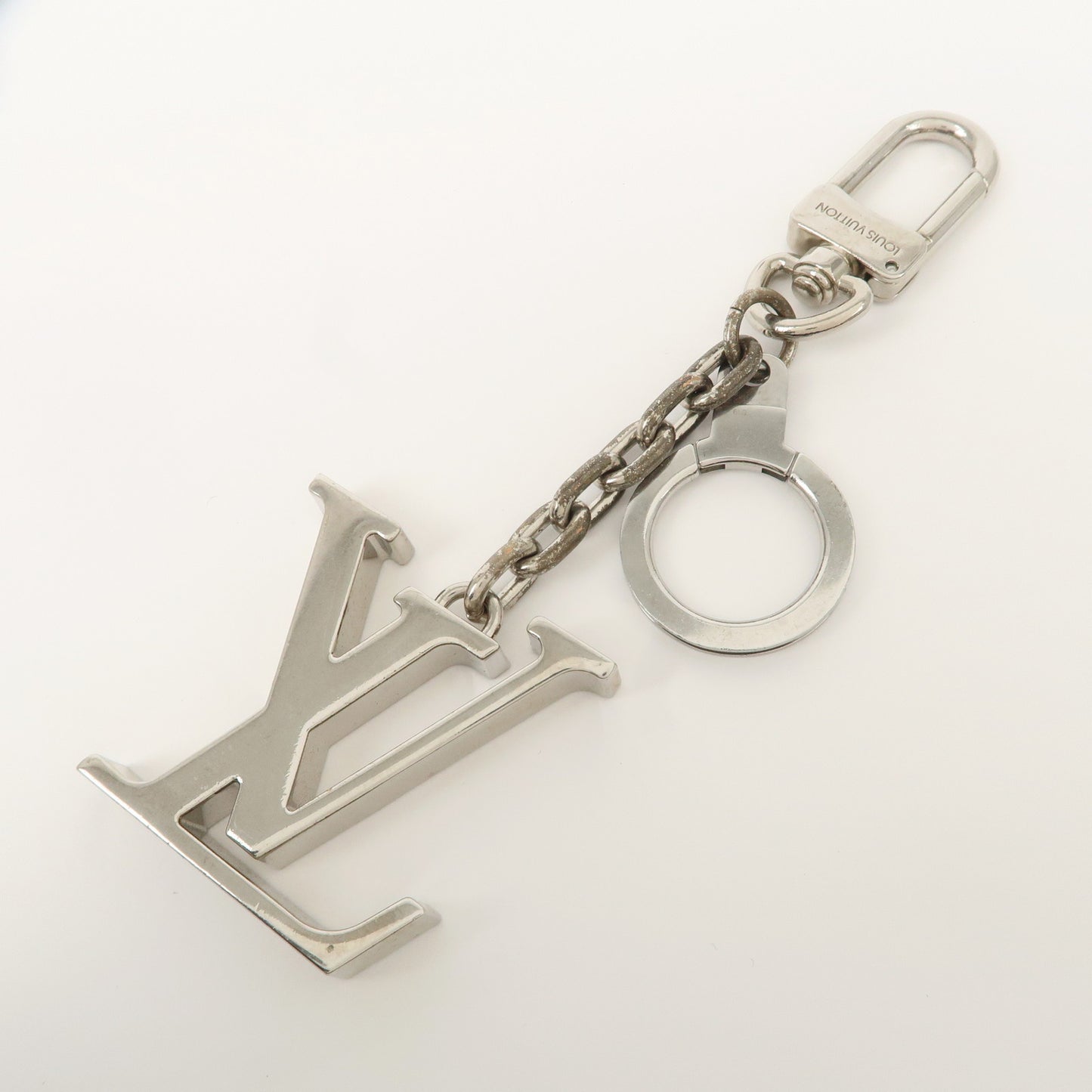 Louis Vuitton Porte Cles Initial LV Bag Charm Silver M65071