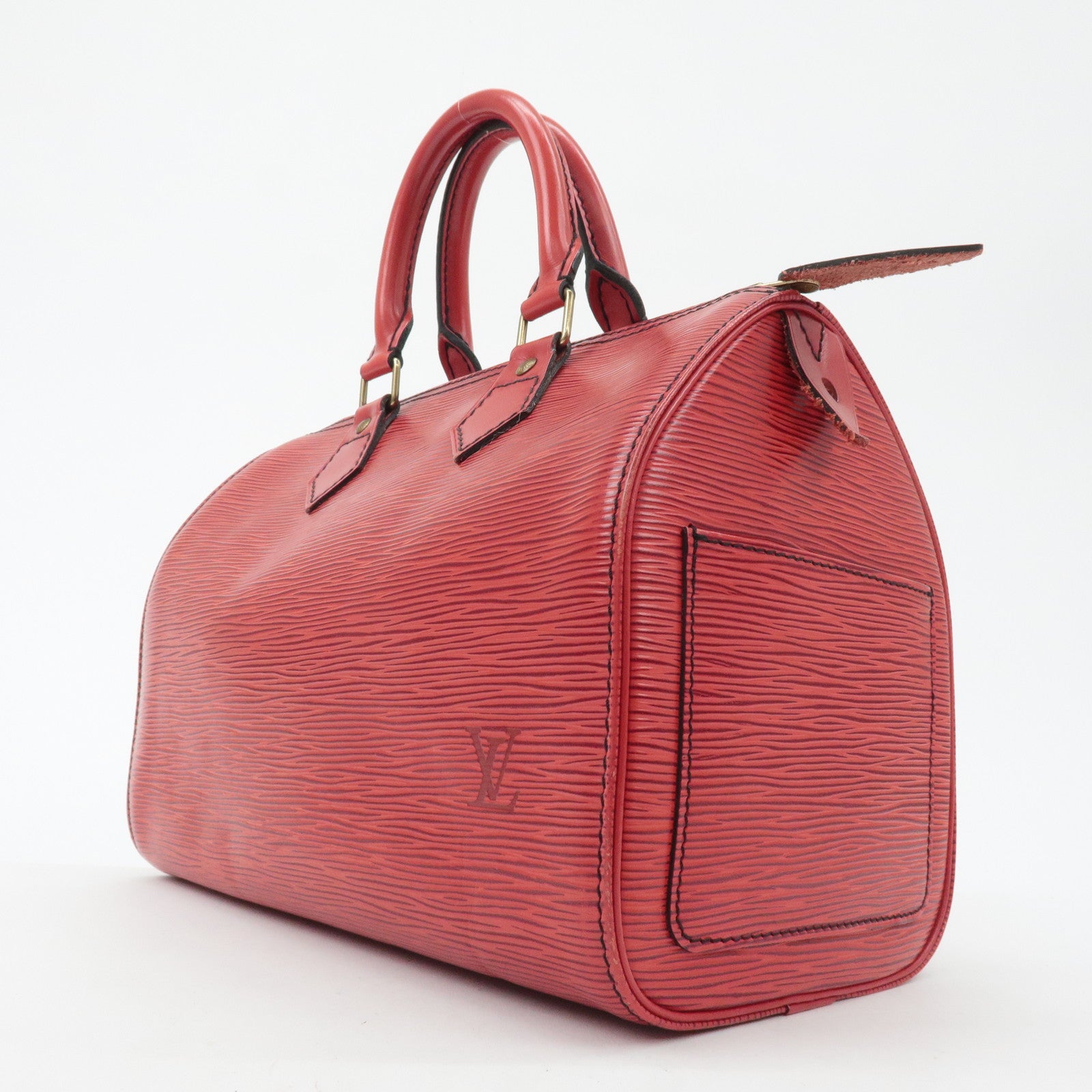 Louis Vuitton Epi Speedy 25 Hand Bag Castilian Red M43017