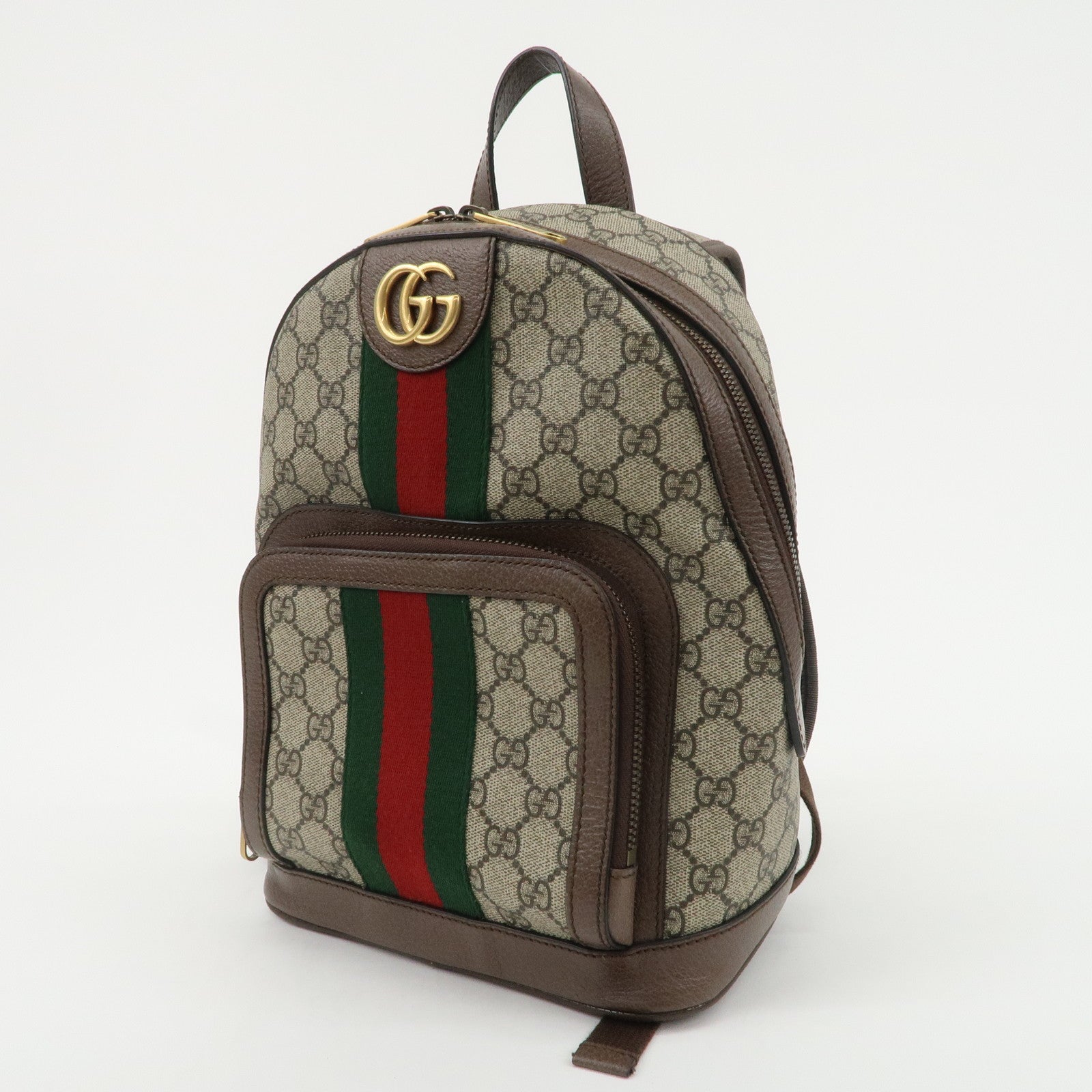 GUCCI Ophidia Sherry GG Supreme Leather Small Backpack 547965