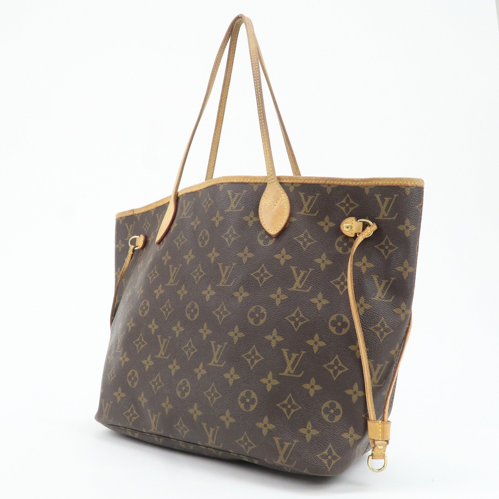 Louis Vuitton Monogram Neverfull MM Tote Bag Brown M40156