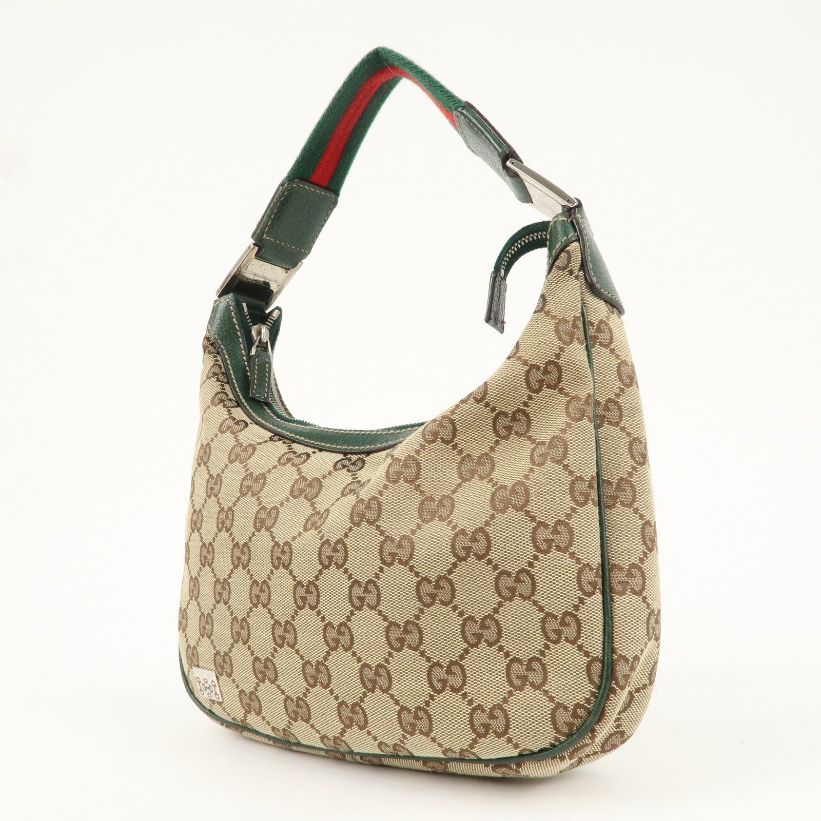 Gucci Sherry GG Canvas Leather One Shoulder Bag Beige 145811