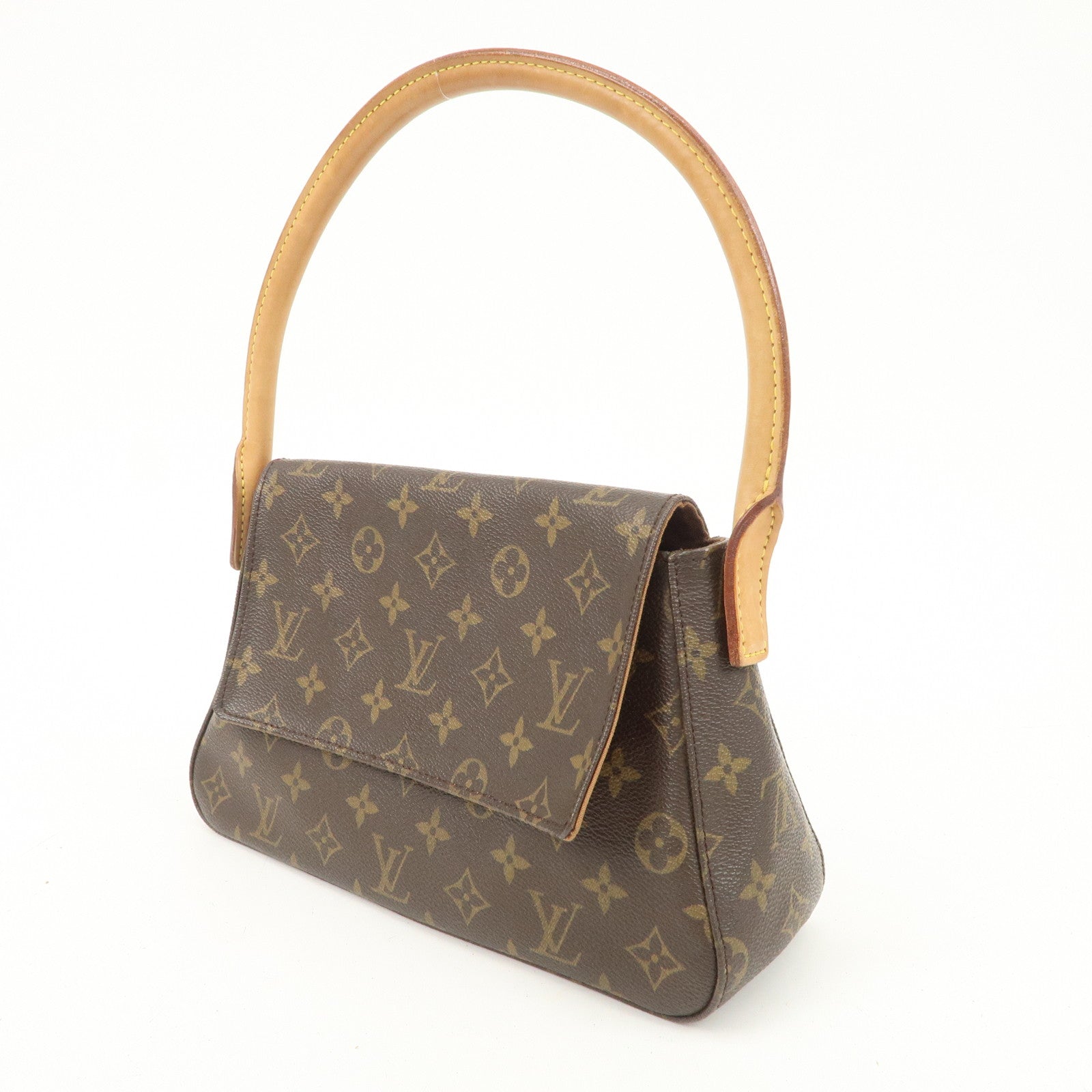 Louis Vuitton Monogram Mini Looping Shoulder Bag Hand Bag M51147 Used