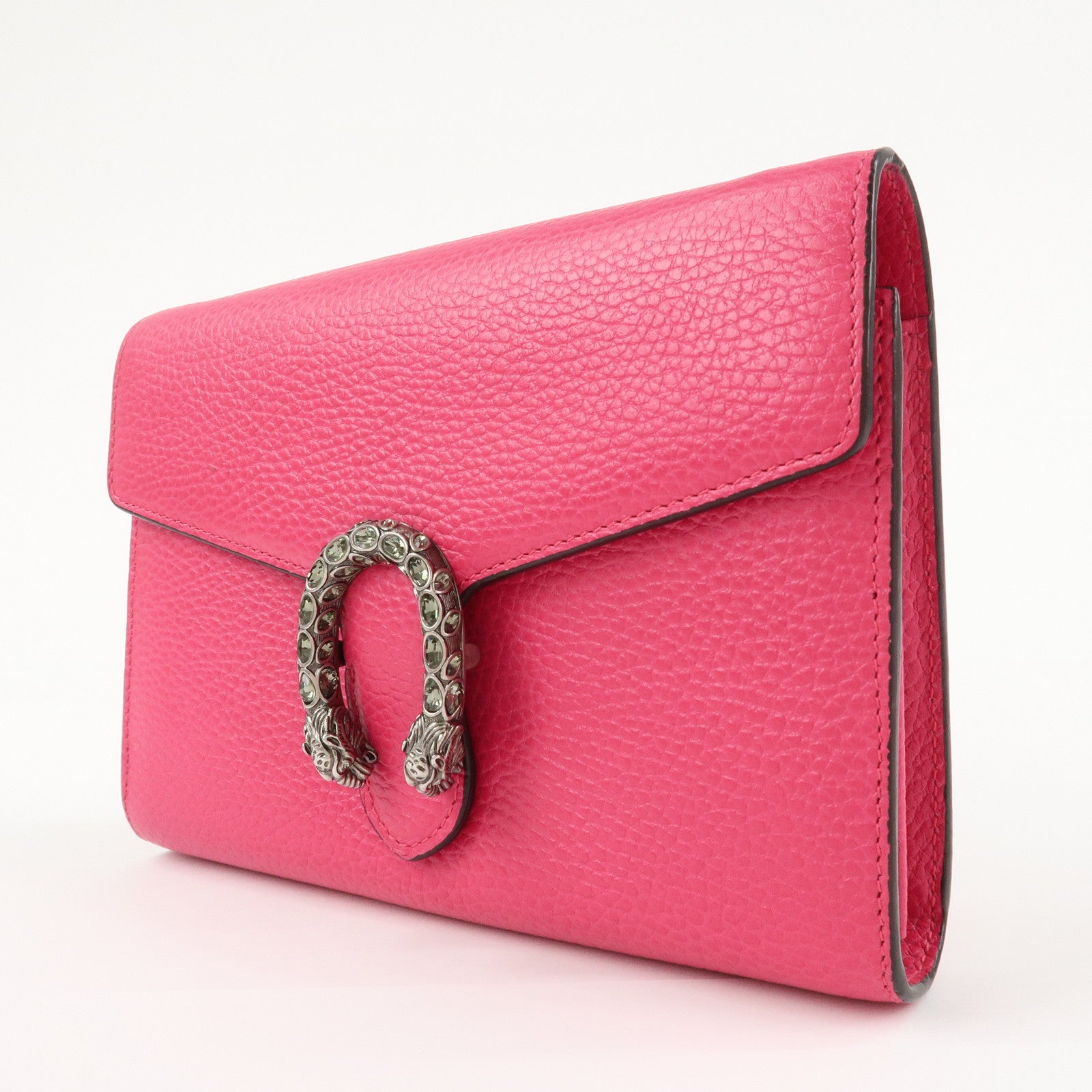 GUCCI Dionysus Leather Chain Shoulder Bag Pink 401231 Used