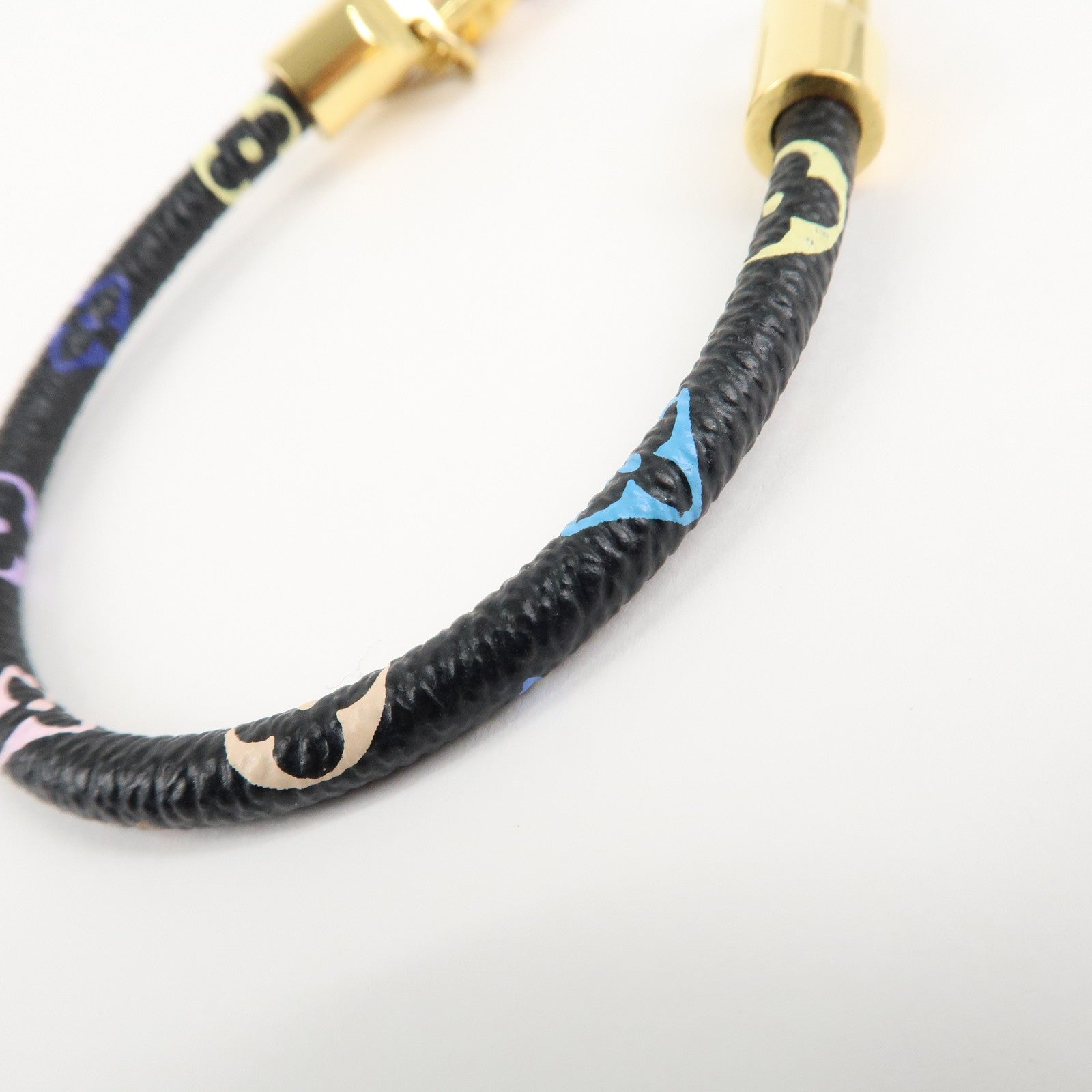 Louis Vuitton Monogram Multicolor Bracelet Lock It Noir M6603F Used