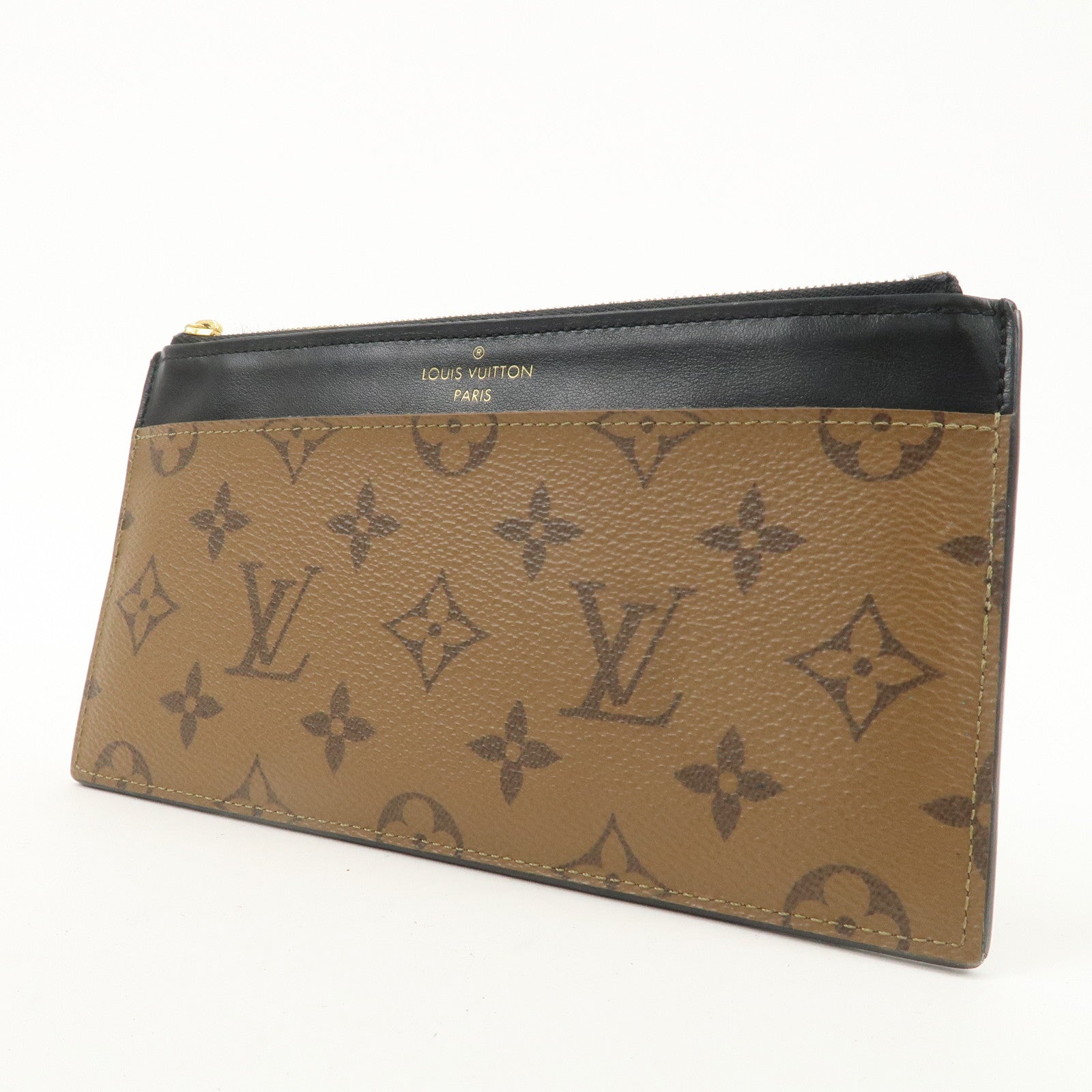 Louis Vuitton Monogram Reverse Slim Purse Card Case M80390 Used