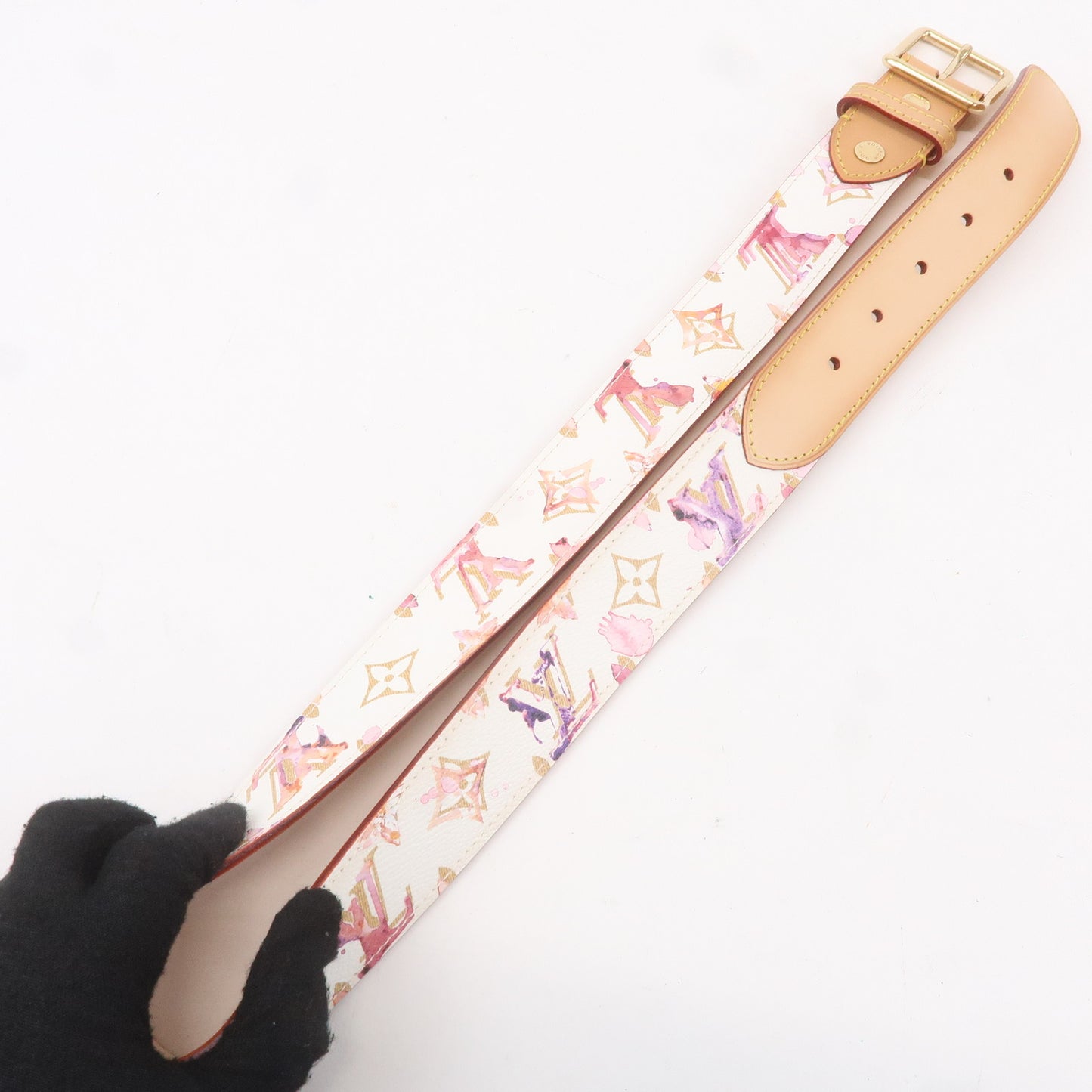 Louis Vuitton Monogram Watercolor Saint Tulle Belt 80/32 M9623U