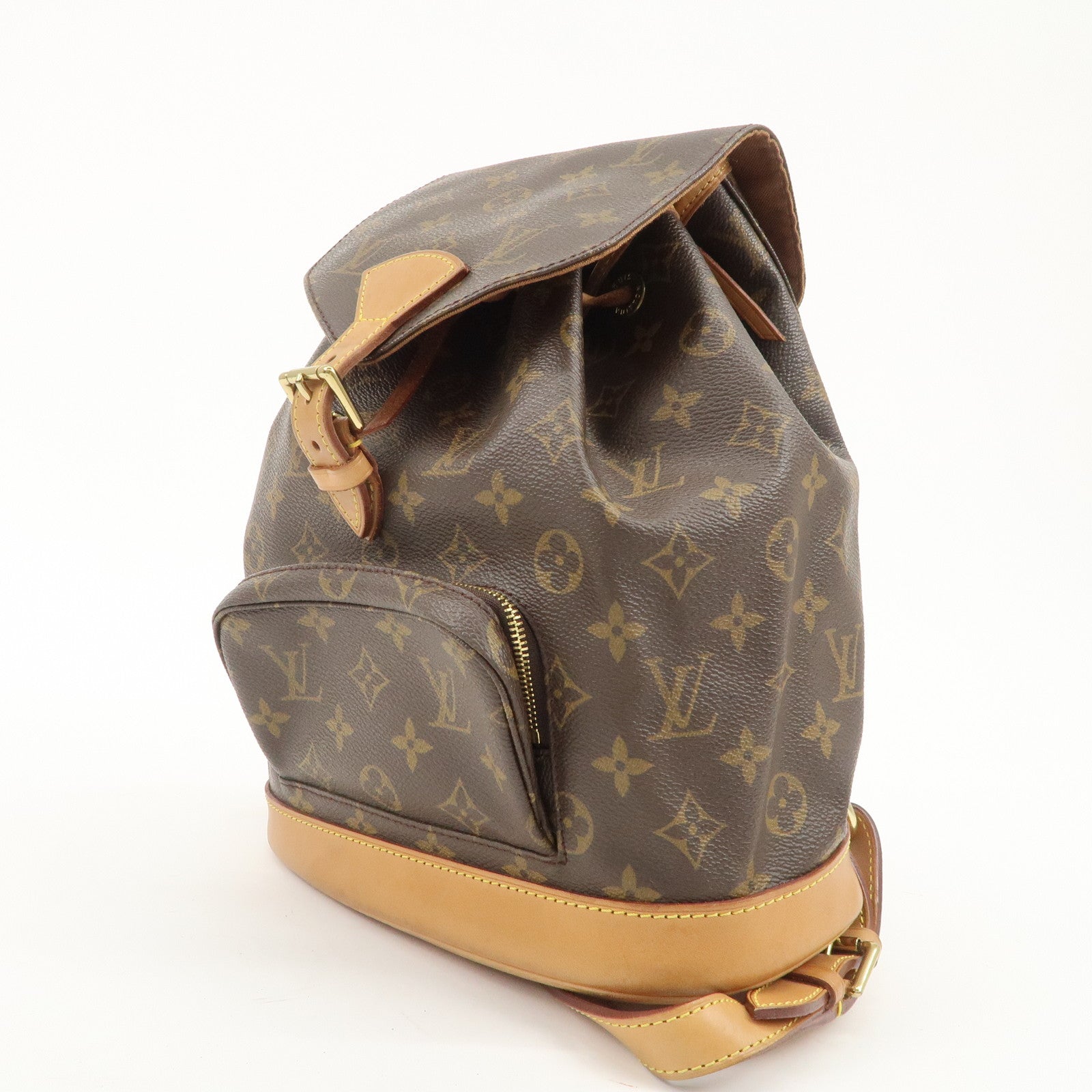 Louis Vuitton Monogram Montsouris MM Back Pack Bag M51136 Used