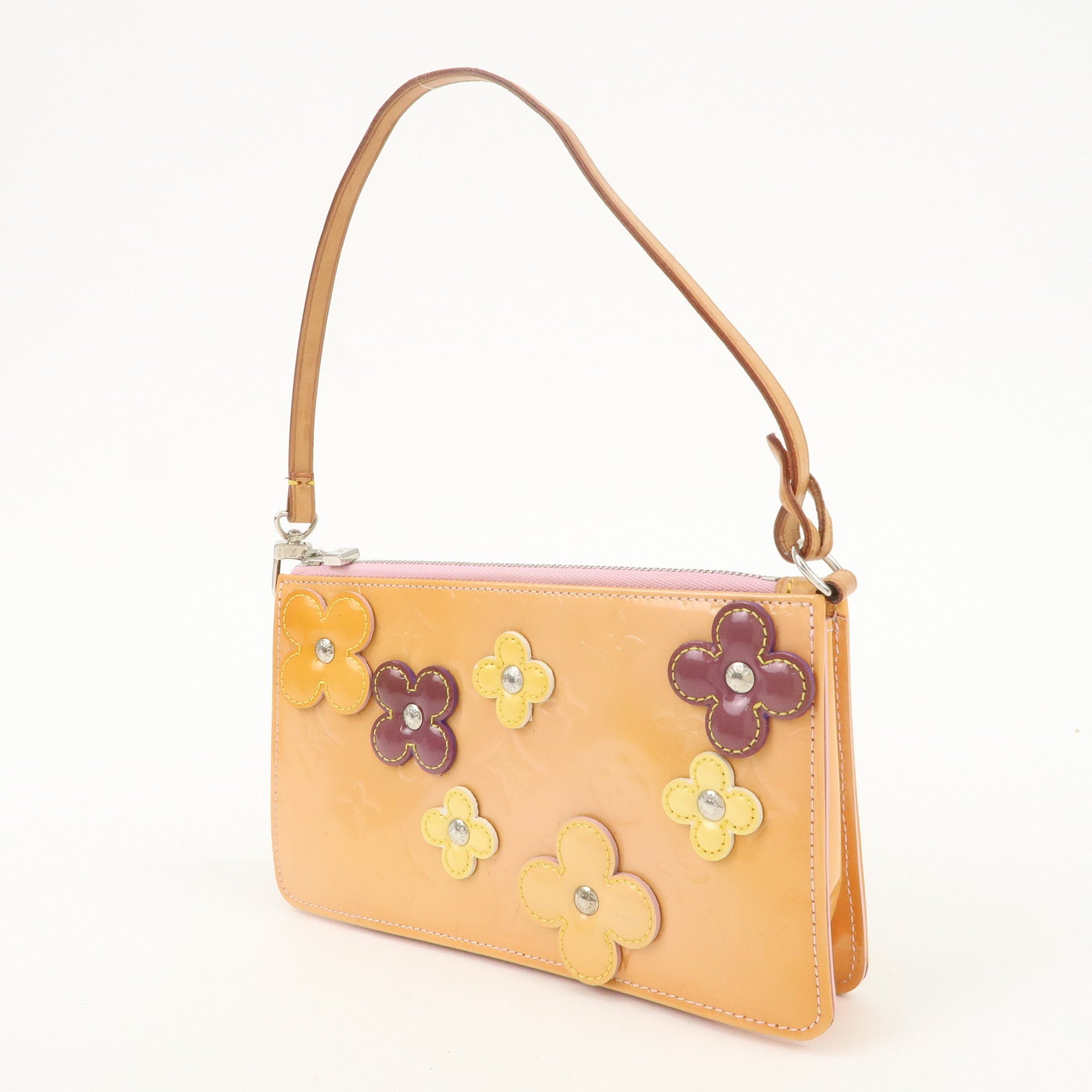 Louis Vuitton Monogram Vernis Flower Lexington Hand Bag M92246 Used