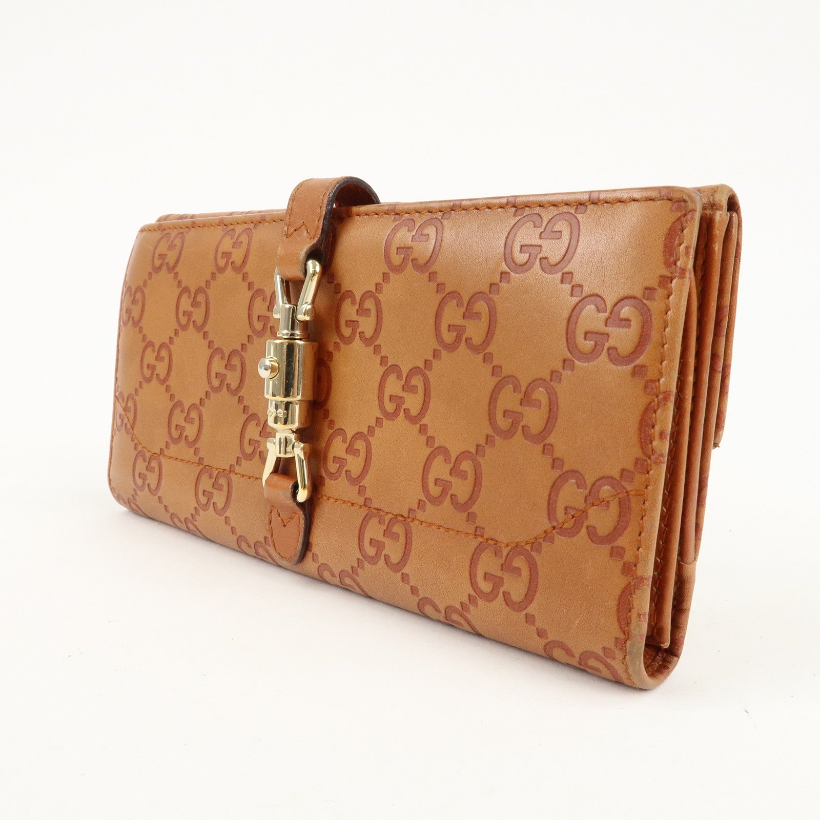 GUCCI Guccissima New Jackie Guccissima Leather Long Wallet 141430