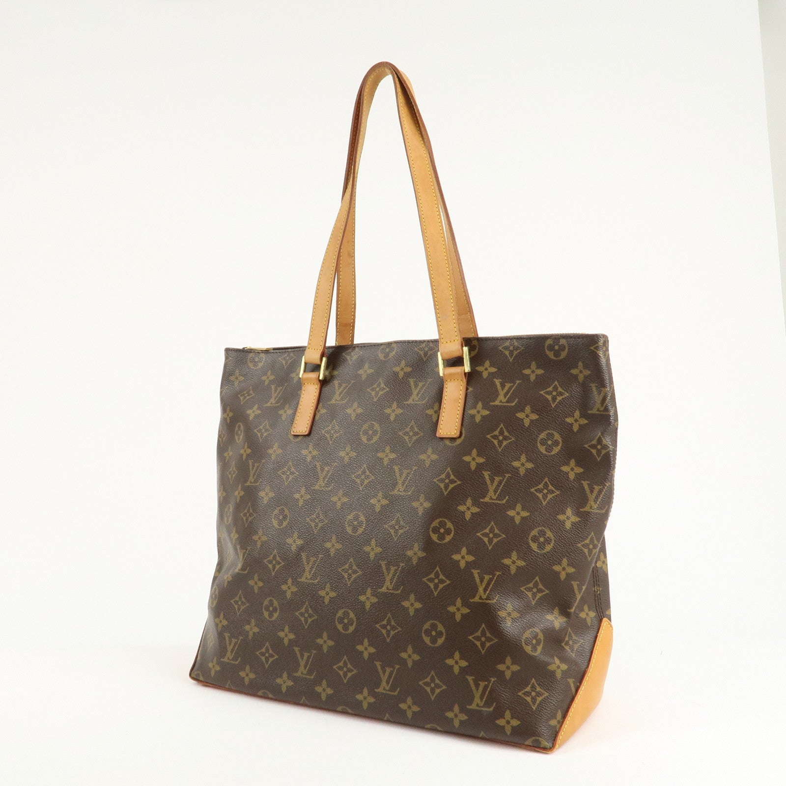 Louis Vuitton Monogram Cabas Mezzo Tote Bag Brown M51151 Used