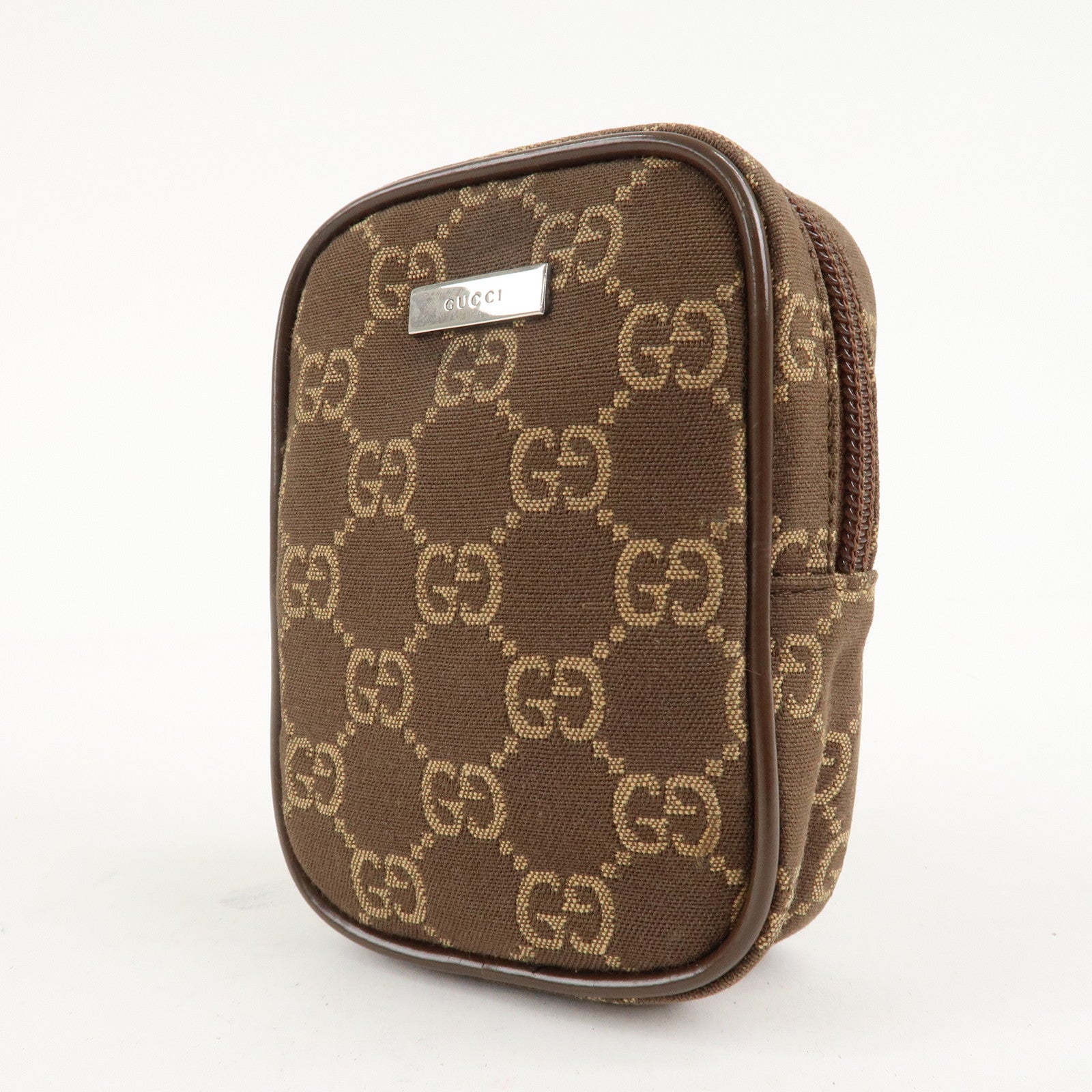 GUCCI GG Canvas Cigarette case Brown Beige 030.1675 002404 Used