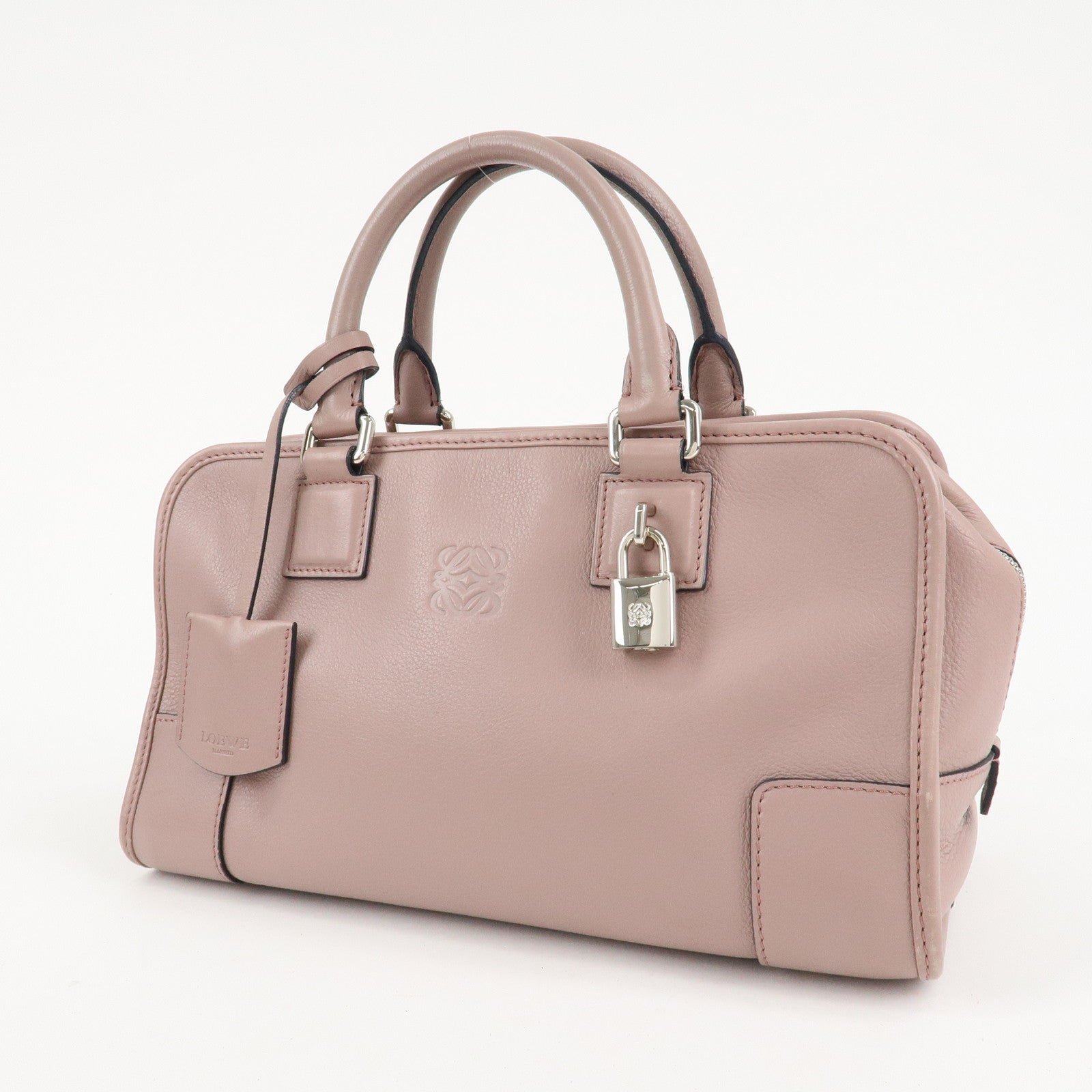 LOEWE Anagram Leather Amazona 28 Hand Bag Small Bag Lavender