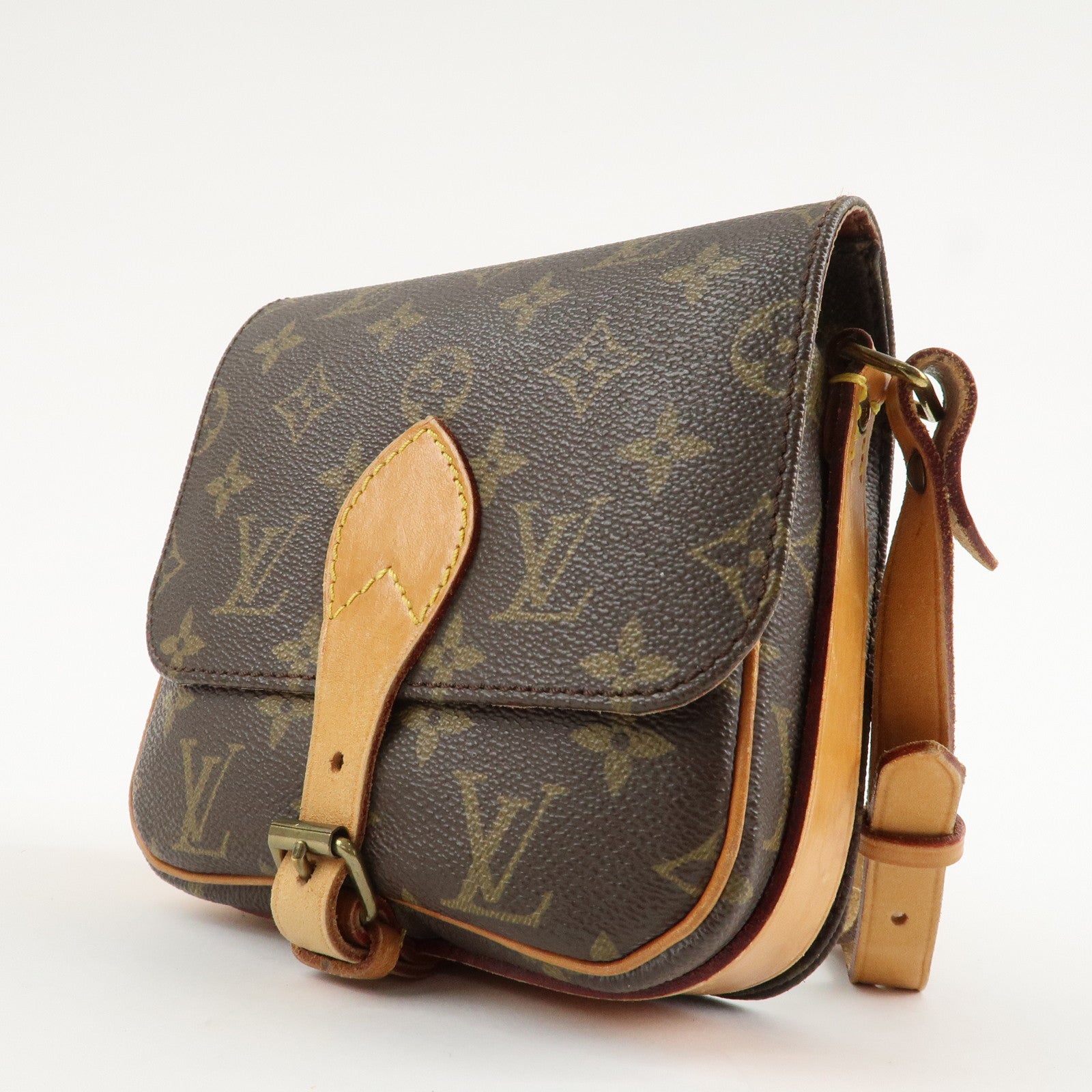Louis Vuitton Monogram Mini Cartouchiere Shoulder Bag M51254 Used