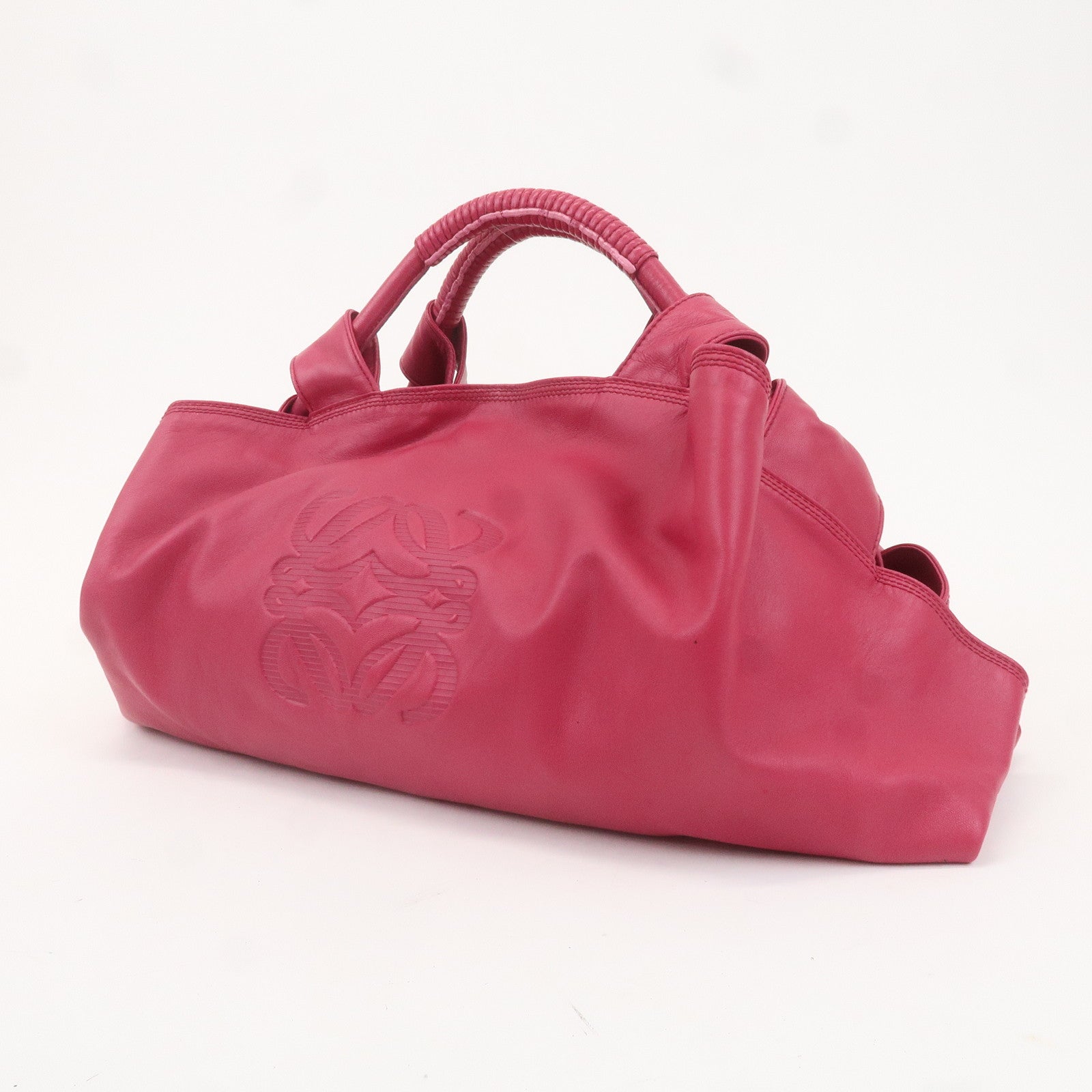 LOEWE Nappa Aire Leather Anagram Hand Bag Shoulder Bag Pink