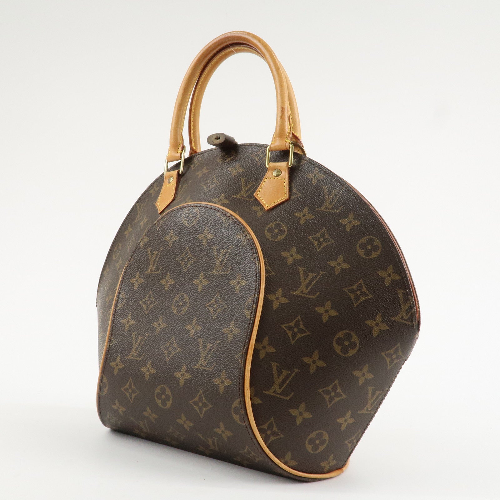 Louis Vuitton Monogram Ellipse MM Hand Bag Brown M51126 Used