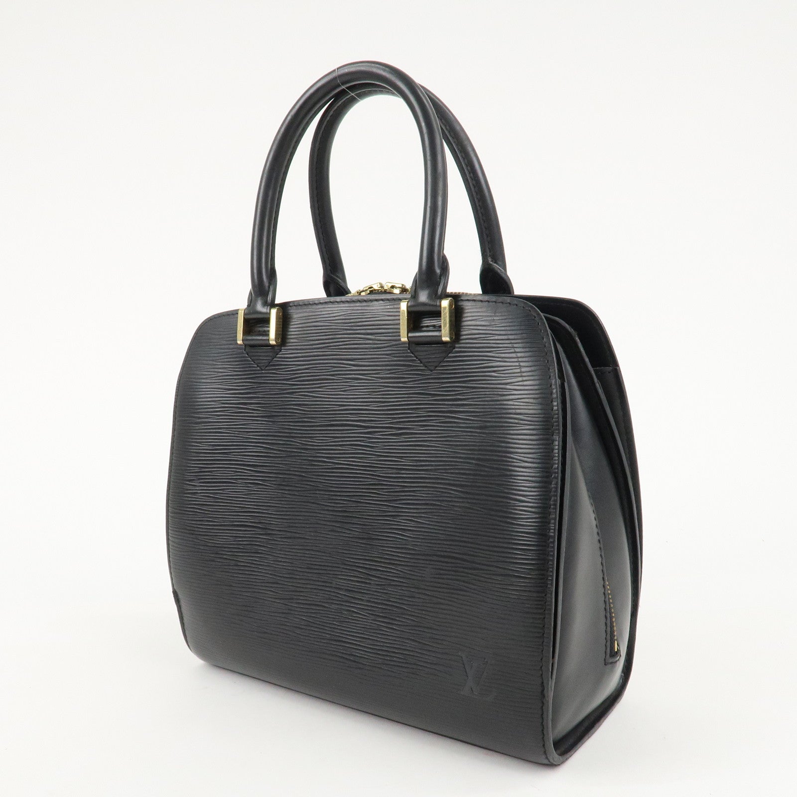 Louis Vuitton Epi Pont Neuf Hand Bag Gold HDW Noir M52052 Used