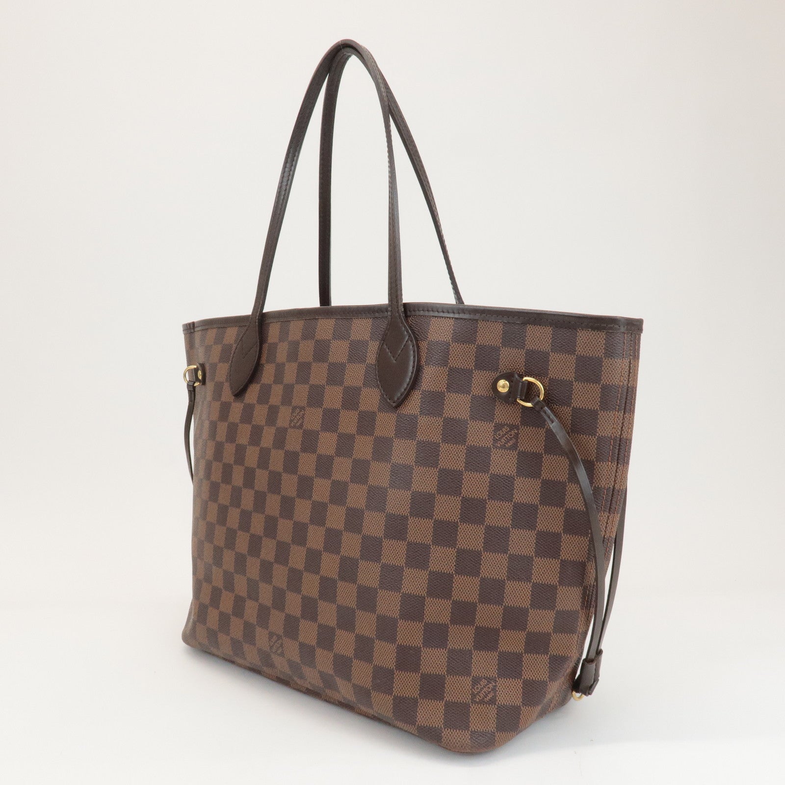 Louis Vuitton Damier Neverfull MM Tote Bag Hand Bag Brown N51105